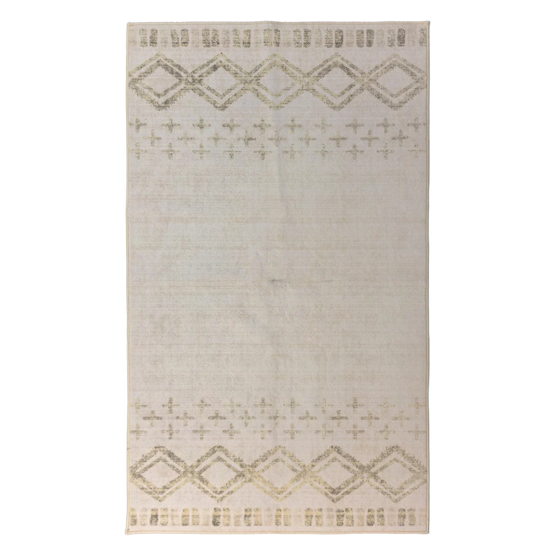 Muddy Mat® Tribal Washable Area Rugs for Living Room, Bedroom & Dining Room – Modern Soft Low Pile Non Slip Carpet – Pet Friendly Waterproof Foldable Rugs for Home