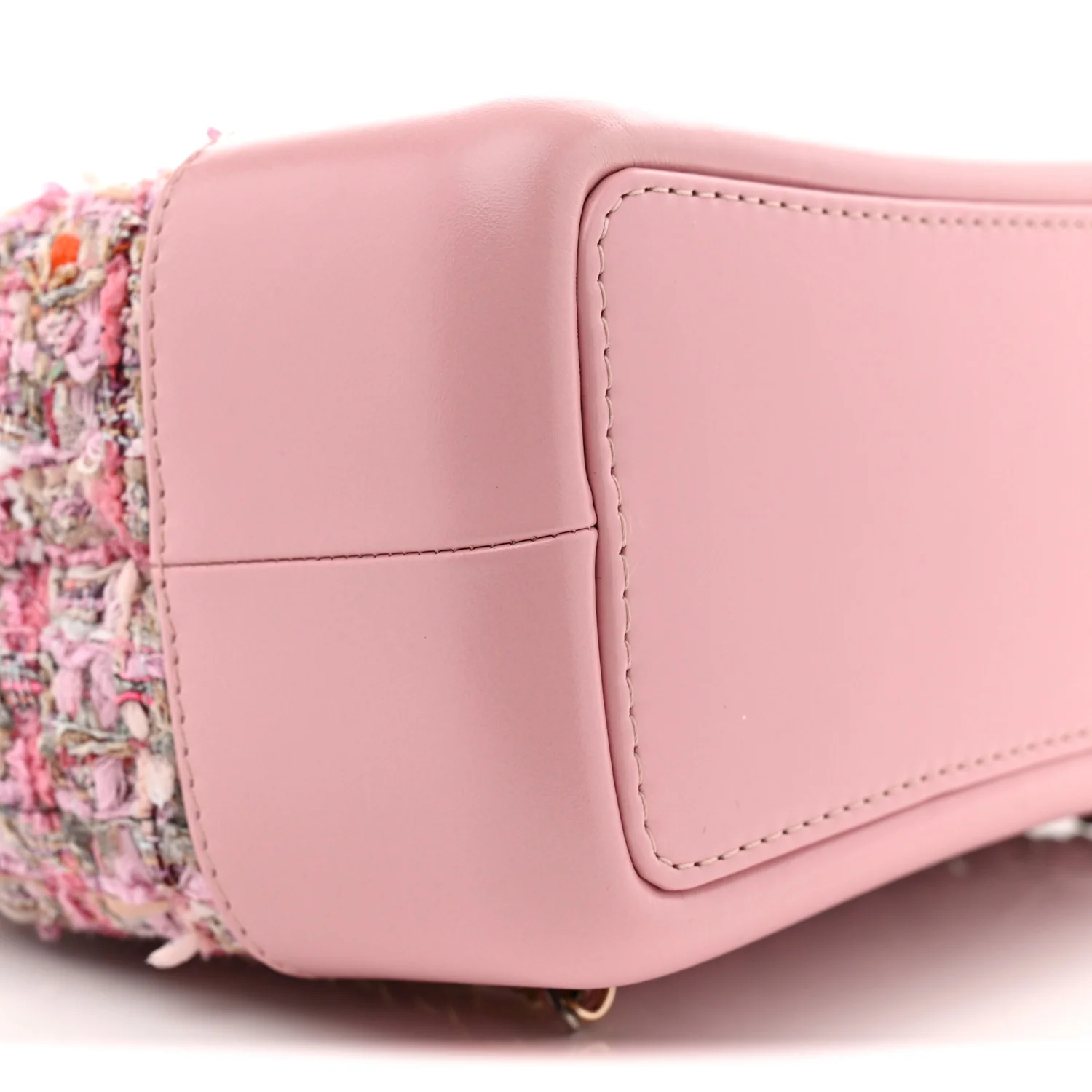 Tweed Calfskin Quilted Gabrielle Backpack Pink - Top Club