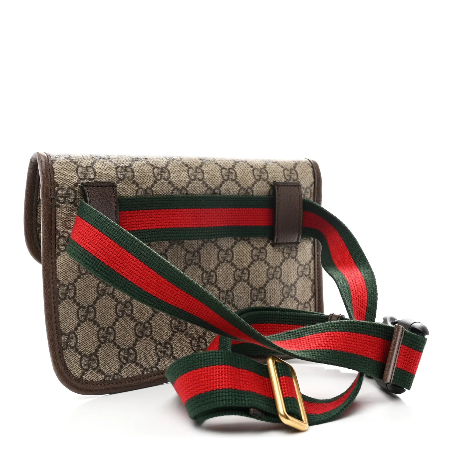 GG Supreme Monogram Neo Vintage Web Belt Bag Brown - Top Club