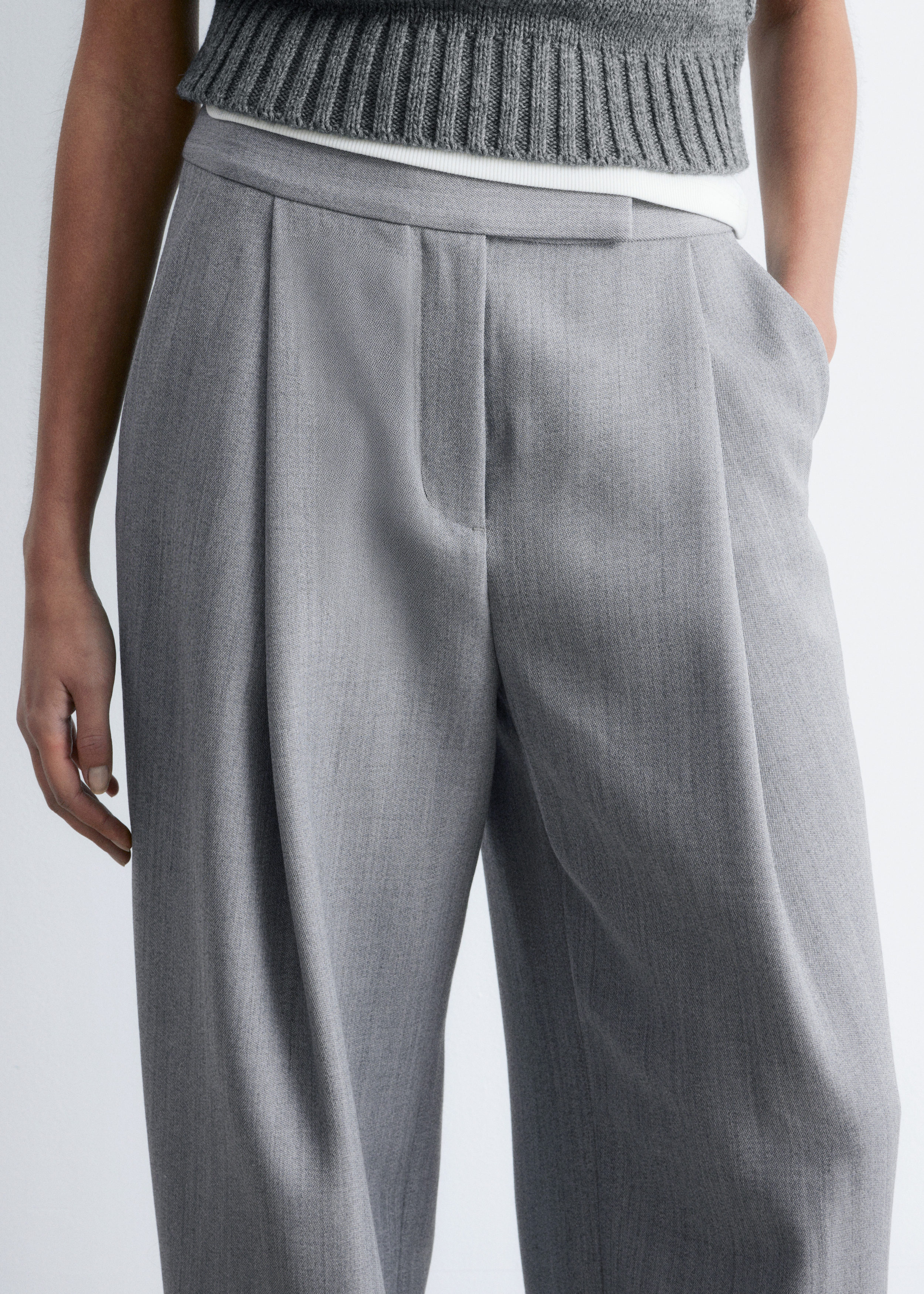 & Other Stories WOOL-BLEND TAILORED TROUSERS