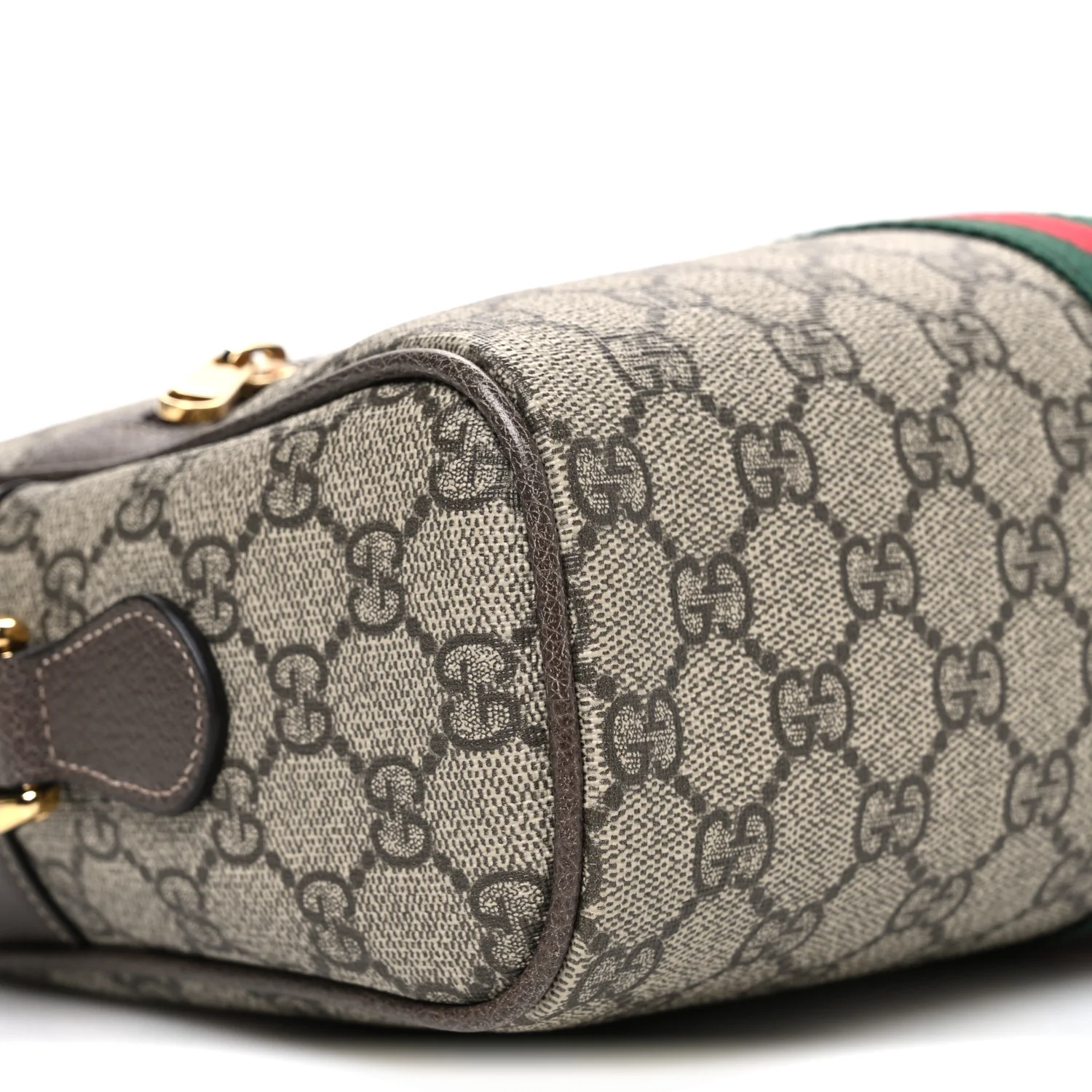 GG Supreme Monogram Web Small Ophidia Shoulder Bag Brown - Top Club