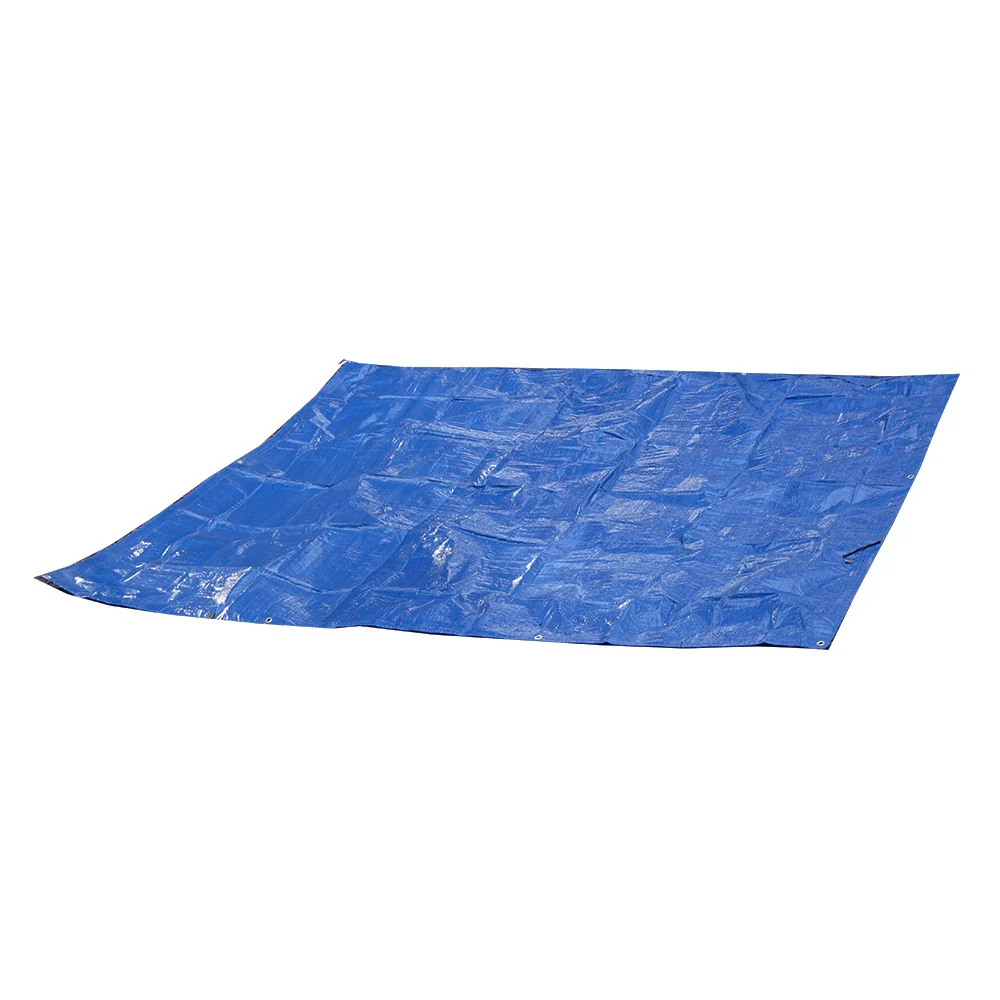 Camping floor - RAFFIA CANVAS 2.5 X 3.6 - blue