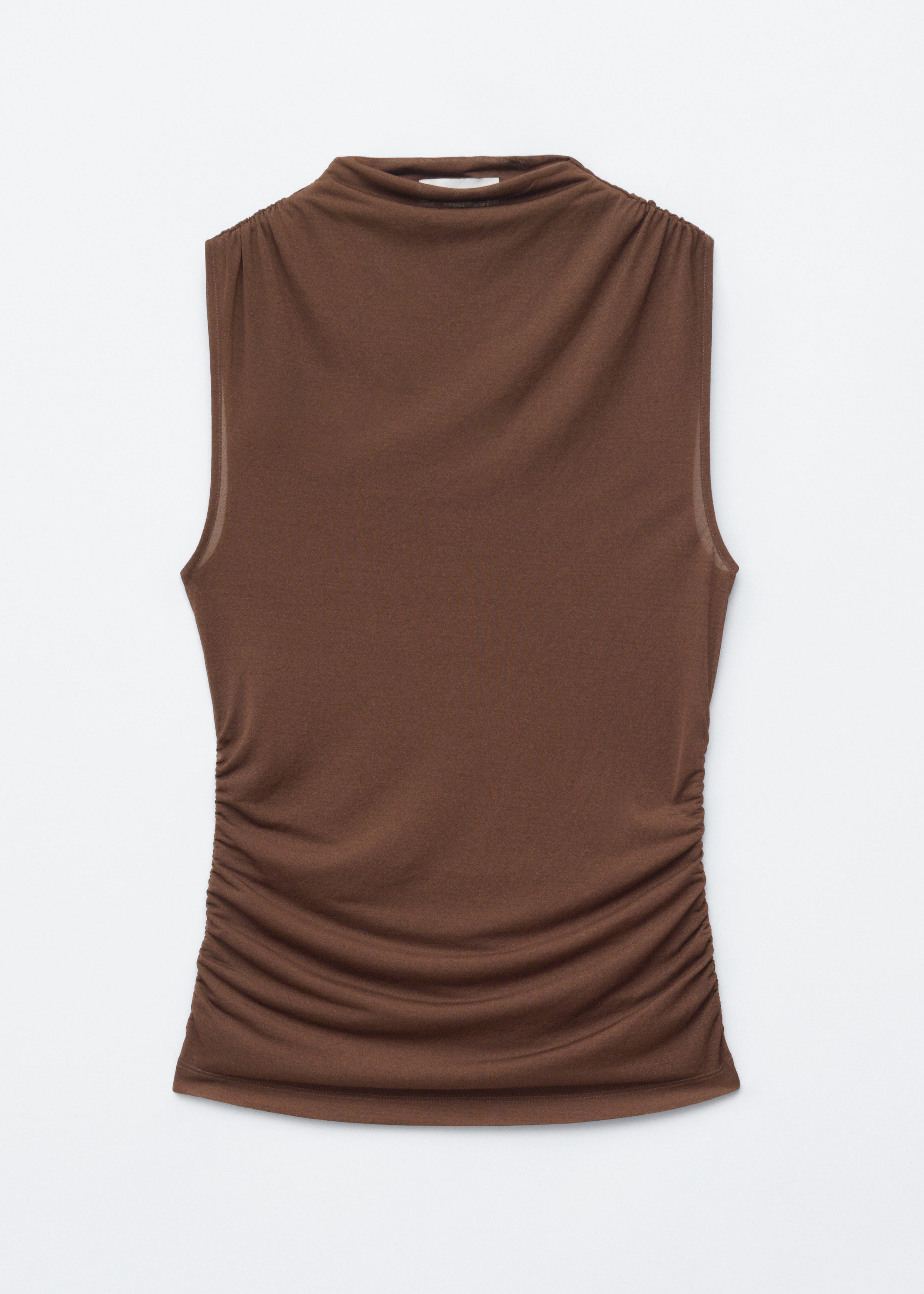 & Other Stories RUCHED MOCK-NECK TOP