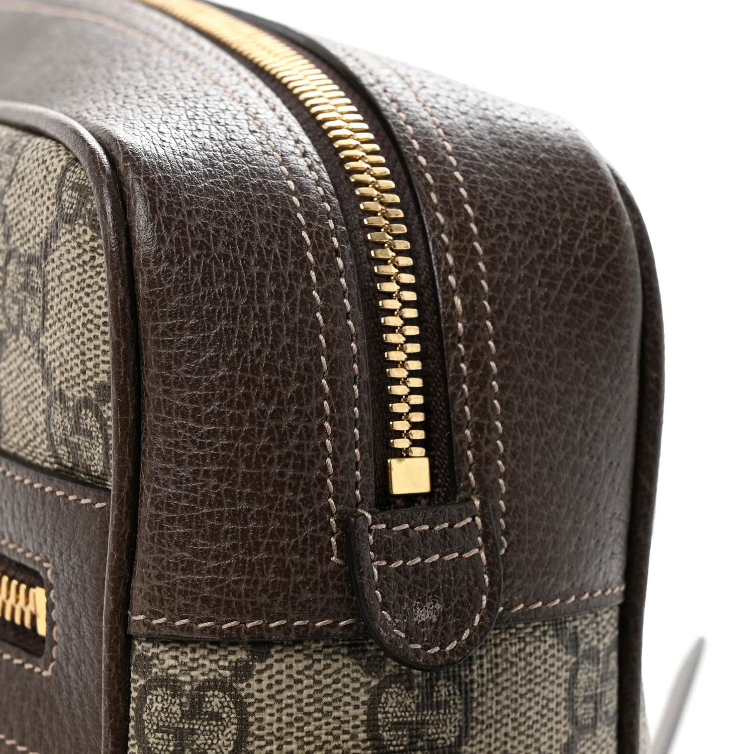 GG Supreme Monogram Web Small Ophidia Shoulder Bag Brown - Top Club