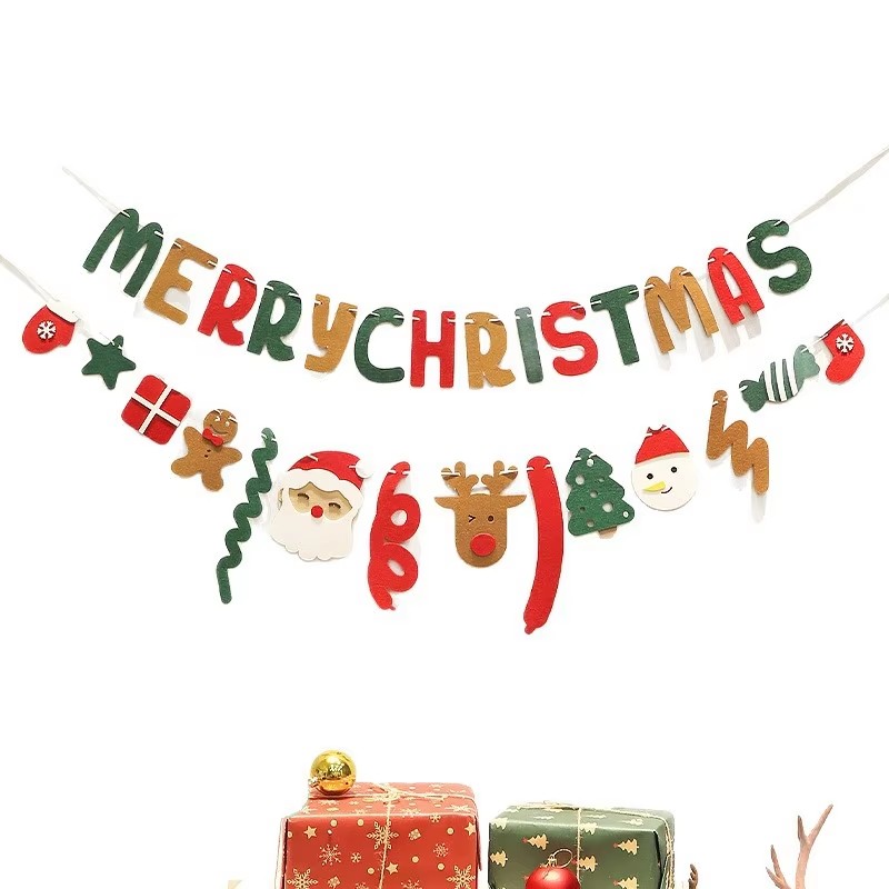 Santa Clause Snowmen Jingle Men Photo Props Hanging Background Wall Scene Layout Decorations for Christmas Decorations