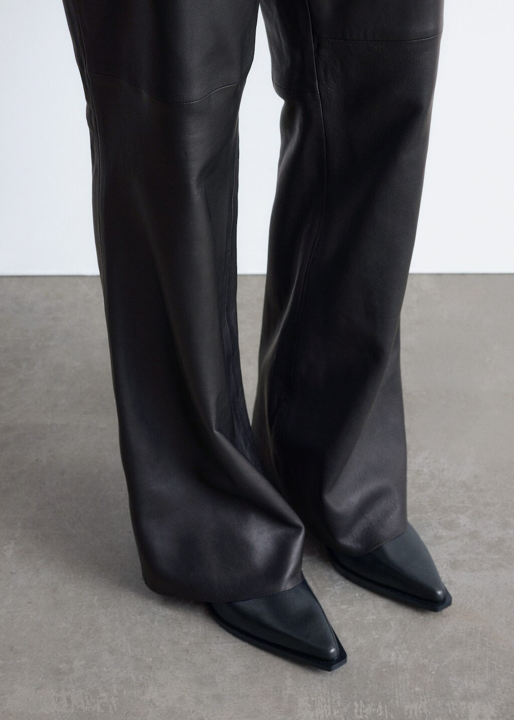 & Other Stories BOOTCUT LEATHER TROUSERS
