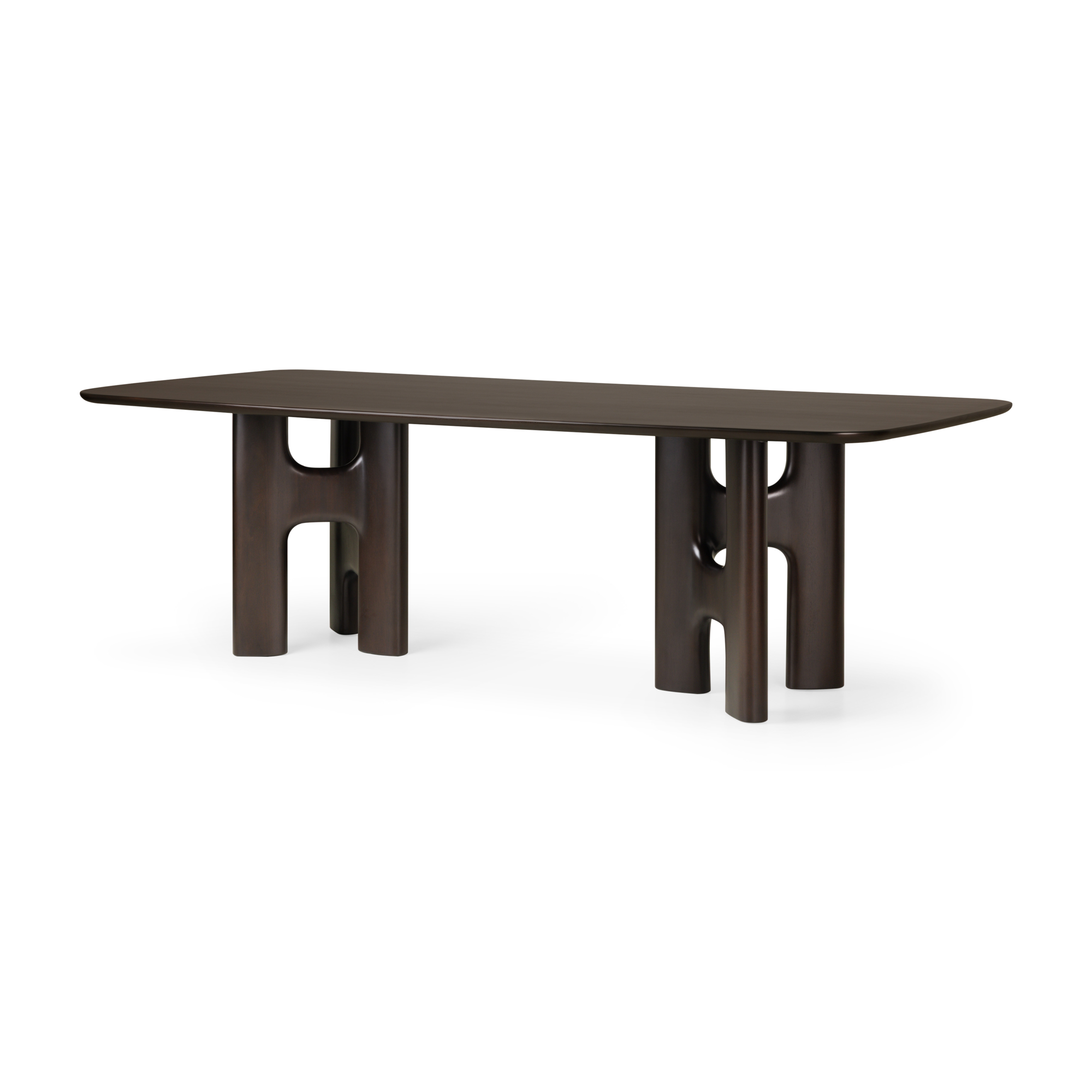 Eettafel Flow mahonie rose brown 250x110 cm
