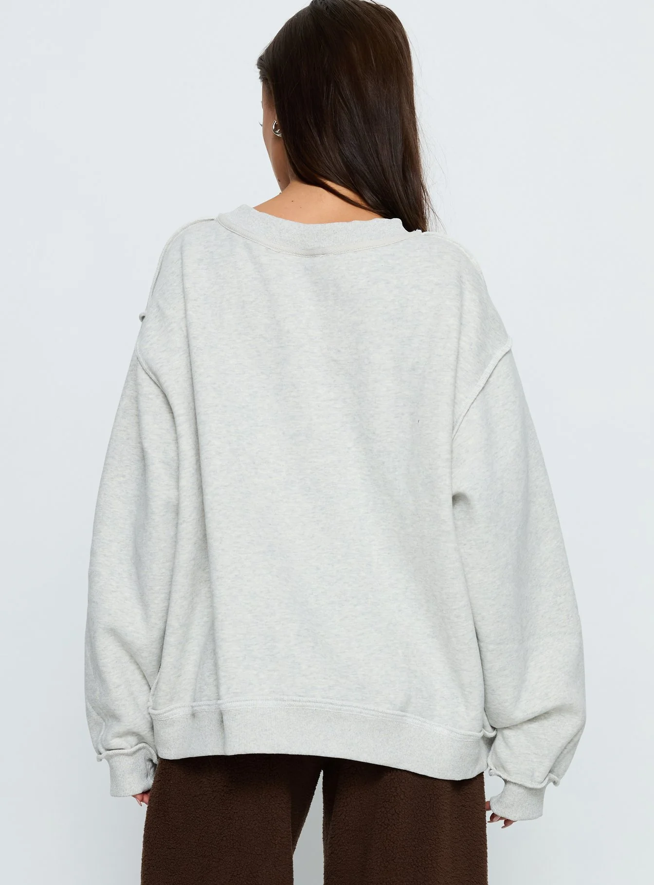 When In Indiana Mock Neck Jumper Grey