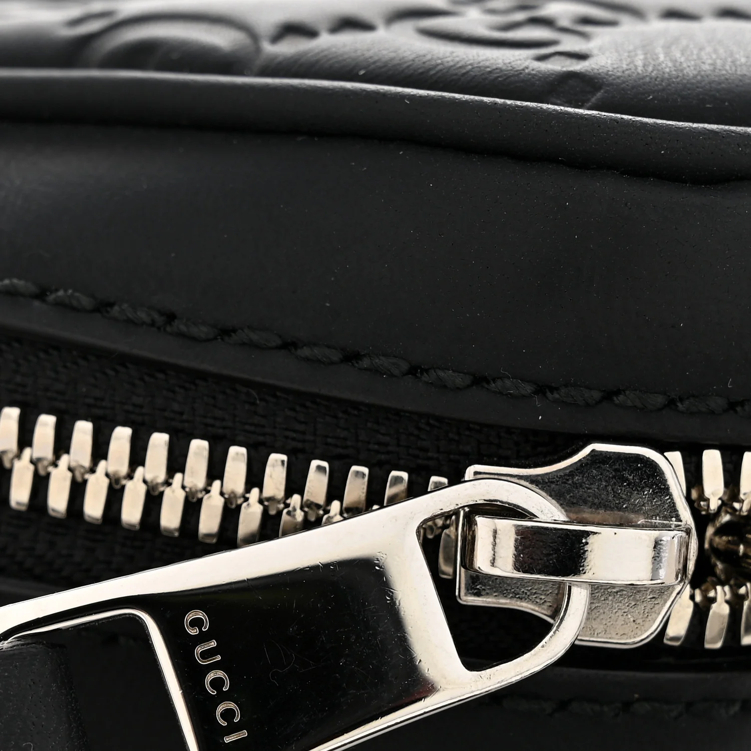 Rubber Guccissima Laptop Briefcase Black - Top Club