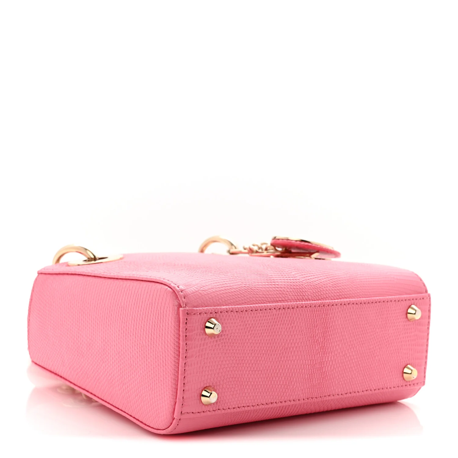 Lizard Mini Lady Dior Pink - Top Club
