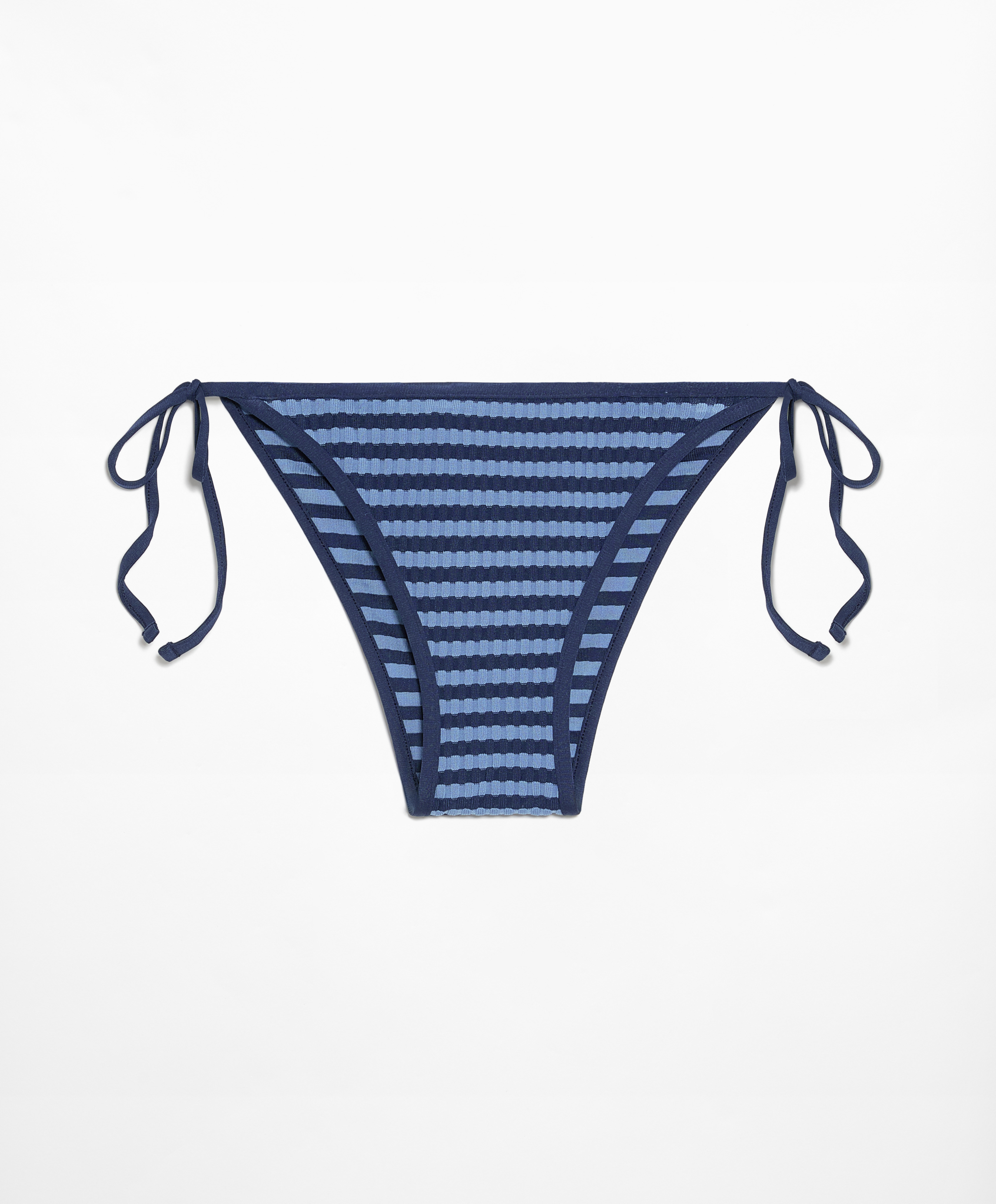 OYSHO Textured stripe medium-coverage bikini briefs with ties