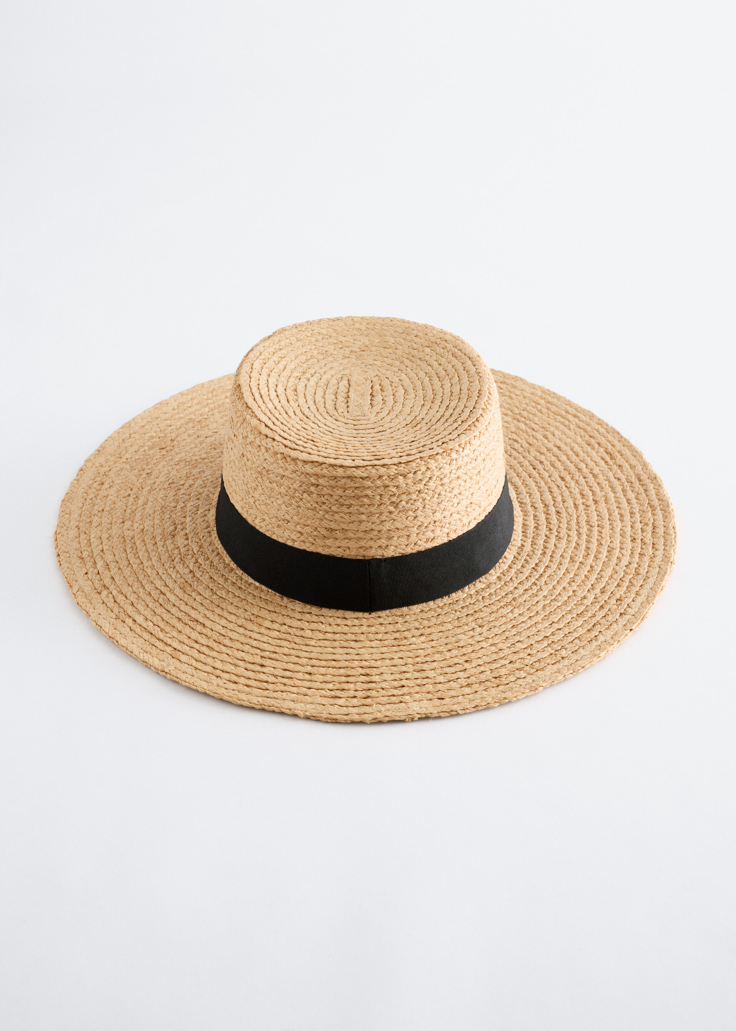 & Other Stories GROSGRAIN-TRIMMED RAFFIA STRAW HAT