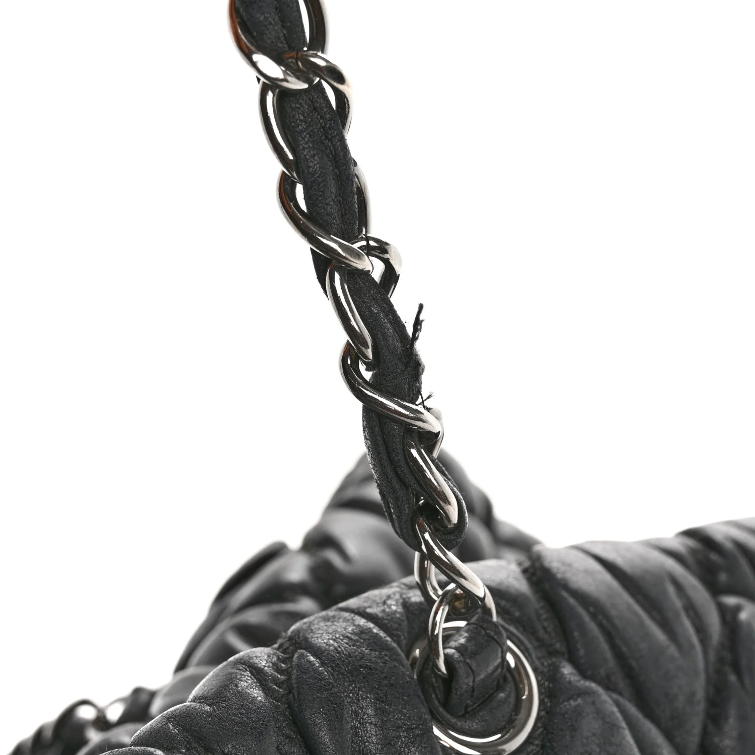 Calfskin Bubble Quilt Bowler Black - Top Club