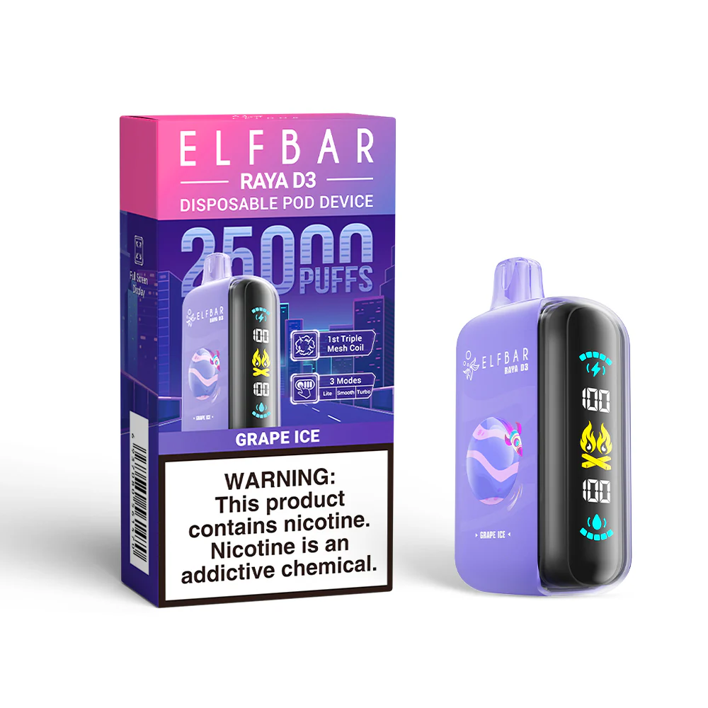 ELFBAR RAYA D3 Disposable Vape (All Flavours)