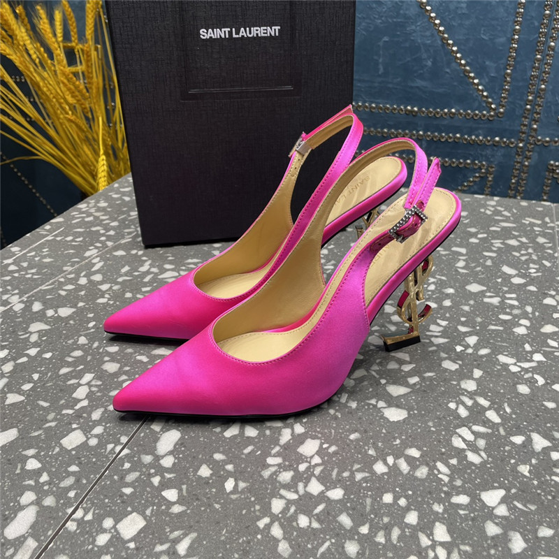 YSL rhinestone high heel classic logo letter high heel sandals - Sneaker Replica Workshop