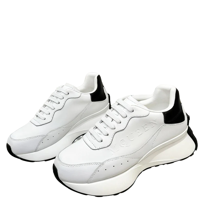 Alexander McQueen Unisex Oversized Sneakers With Metallic Heel Accents - Sneaker Replica Workshop