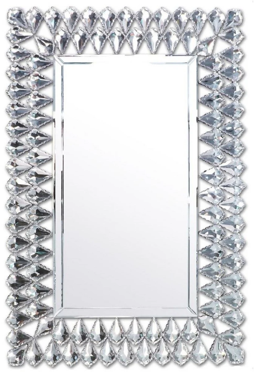 Art Deco crystal wall mirror 66, 2 x 3 x H. 96.6 cm - Rectangular living room mirror - Art Deco furniture
