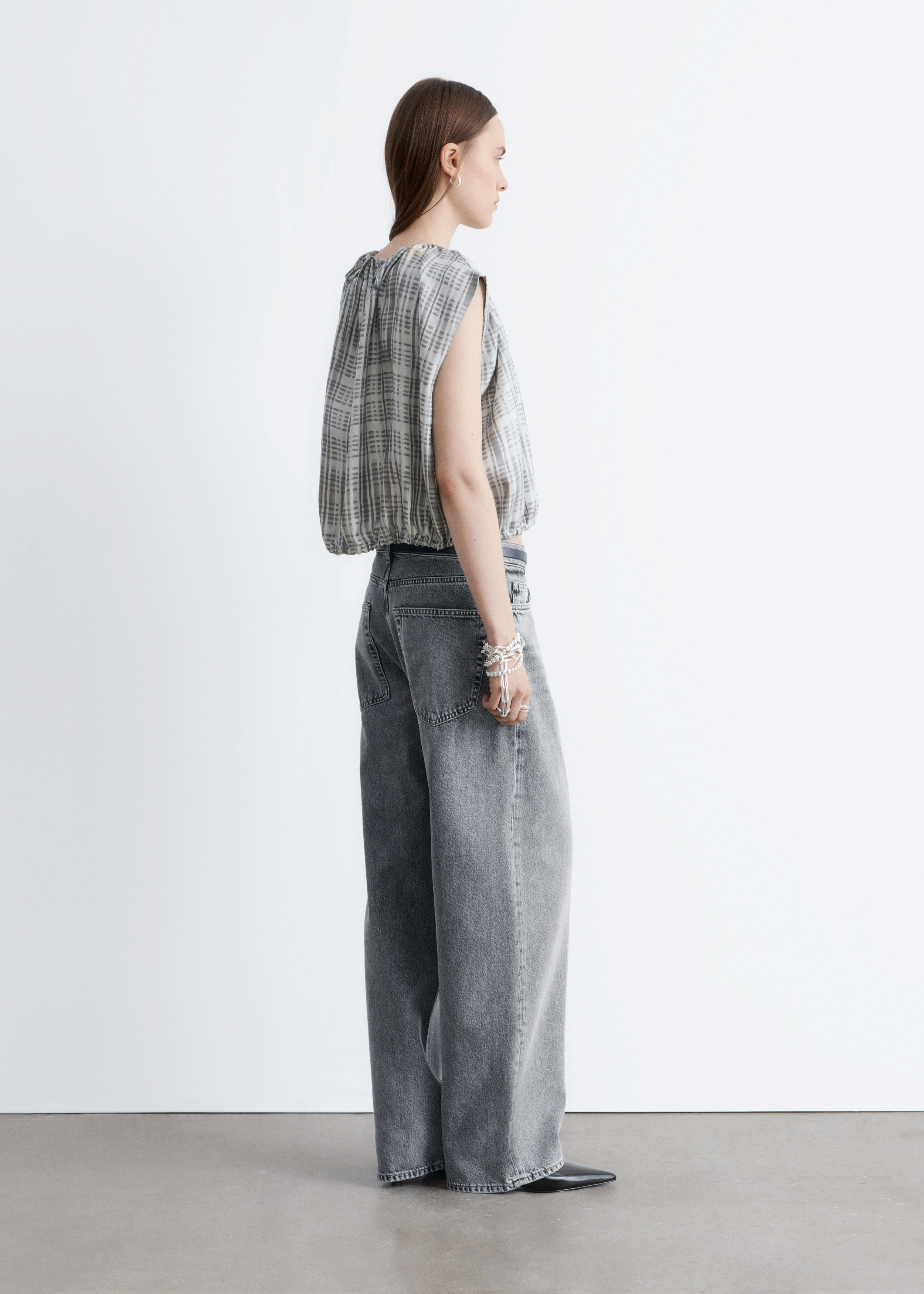 & Other Stories DRAWSTRING SILK TOP