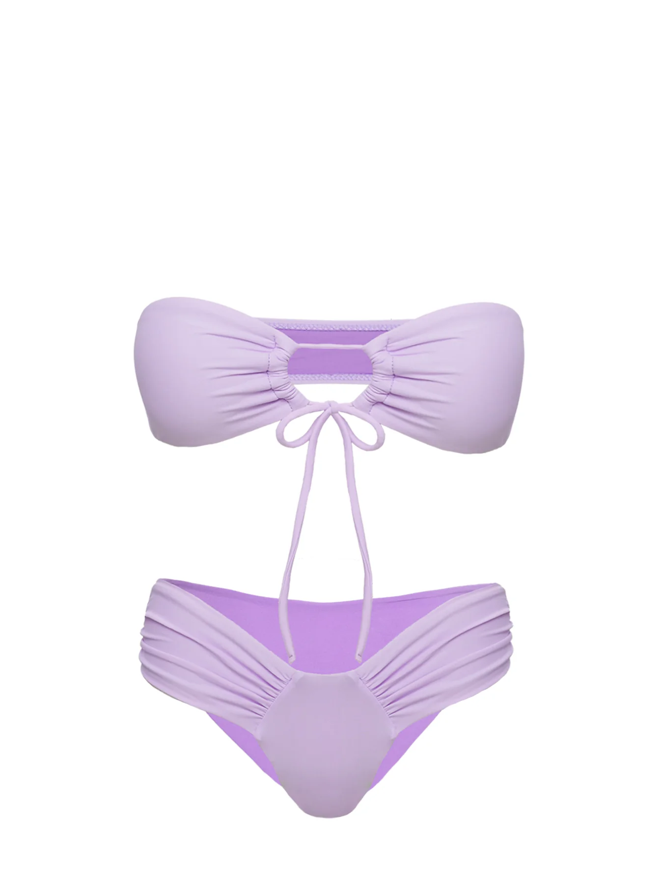 Tropical Vibes Bandeau Bikini Top Purple