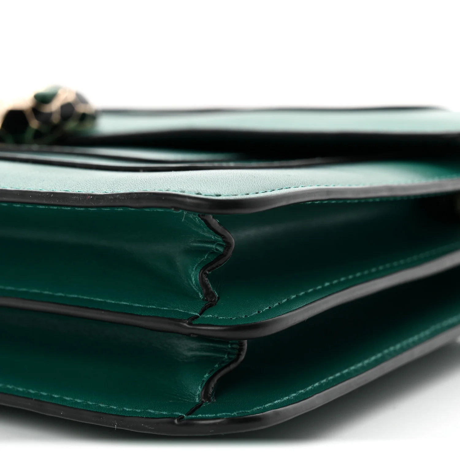 Calfskin Serpenti Forever Snake Strap Crossbody Bag Emerald Green - Top Club