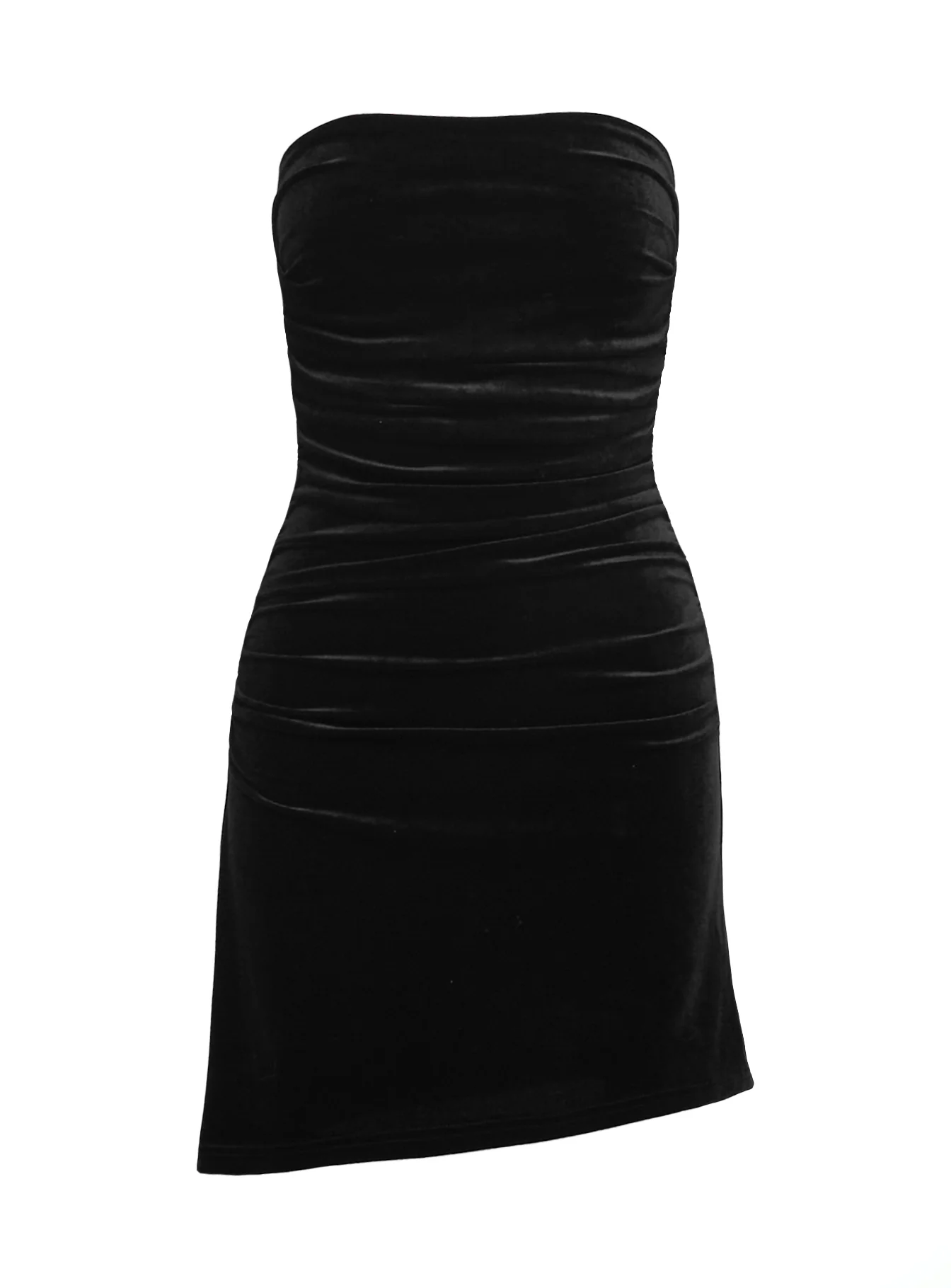 Deluxa Strapless Mini Dress Black