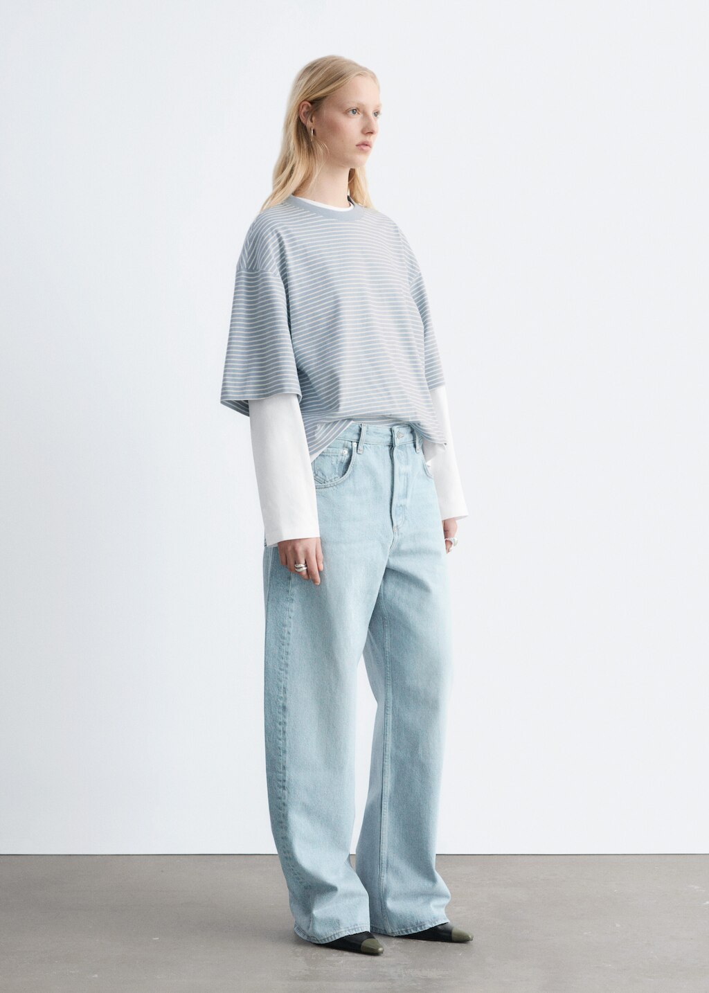 & Other Stories OVERSIZED STRIPED COTTON T-SHIRT