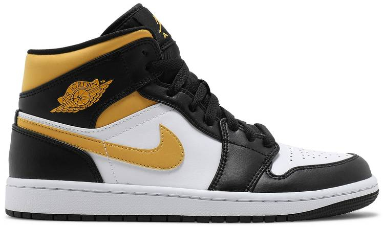 Air Jordan 1 Mid  Black University Gold  554724-177 - Sneaker Replica Workshop