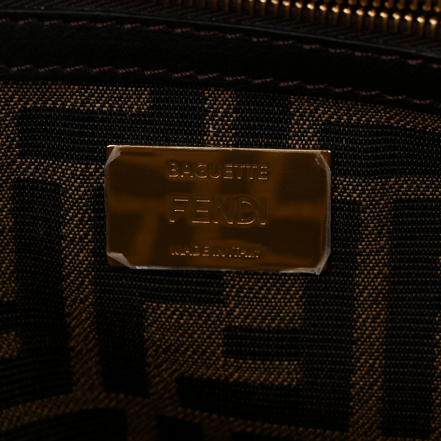 Fabric Jacquard FF 1974 Medium Baguette Tobacco Moro Black - Top Club