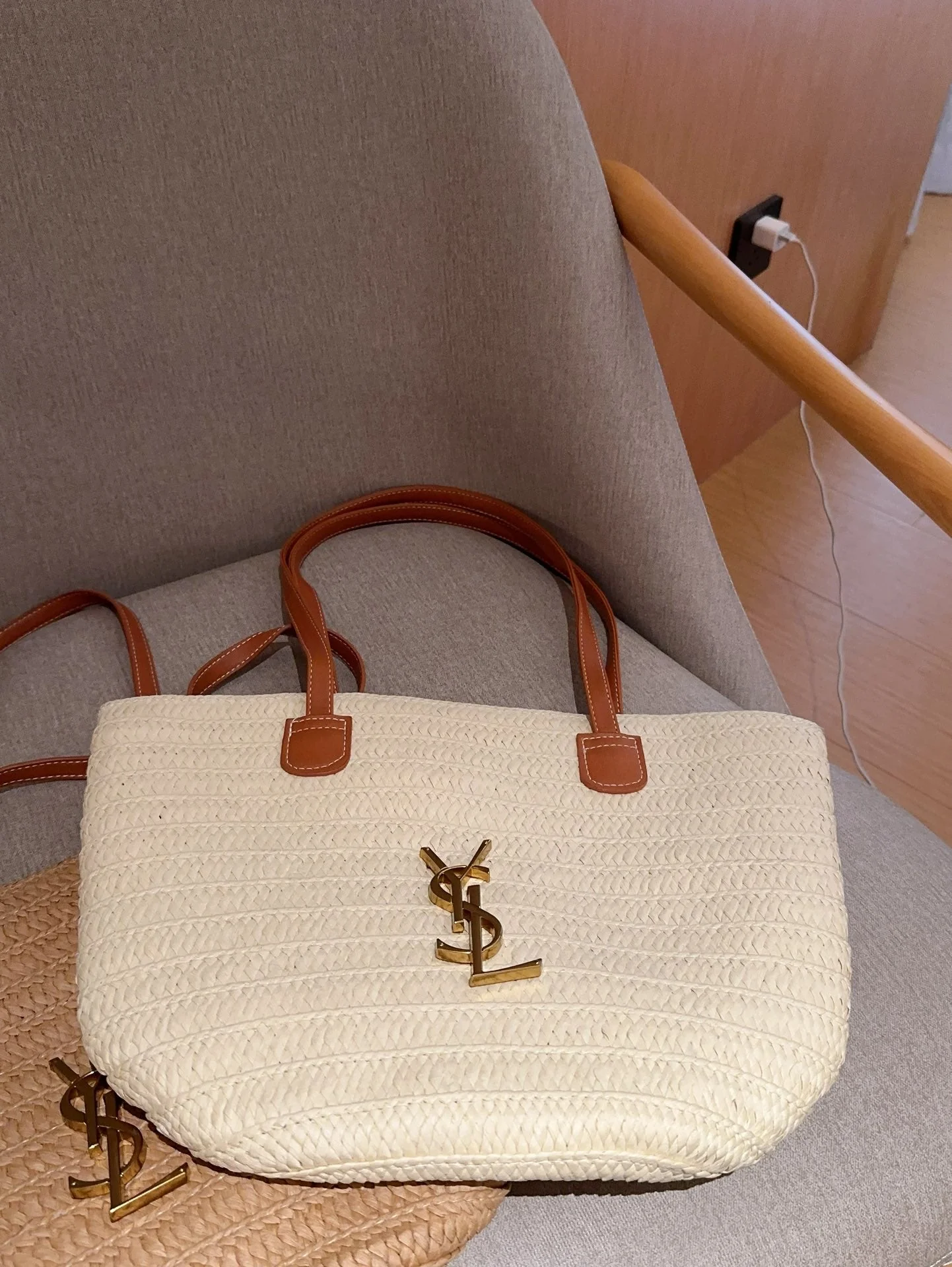 SAINT LAURENT ysl straw basket tote bag Tote - Top Club