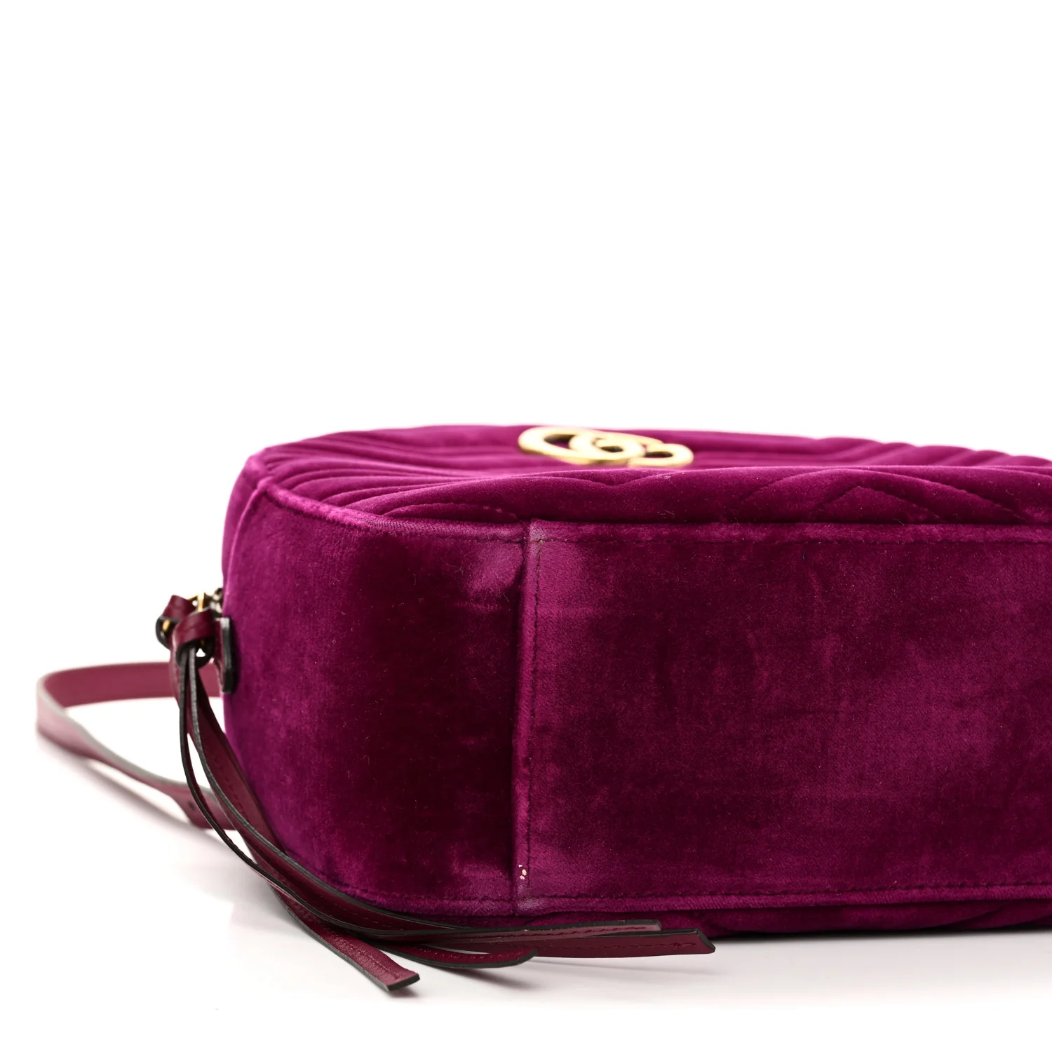 Velvet Matelasse GG Marmont Dome Backpack Fuchsia Violet Cyclamen - Top Club