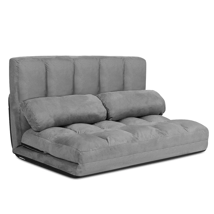 BEFOUNDLOVELY Various Colours Available 6-Position Adjustable Floor Sofa with 2 Pillows