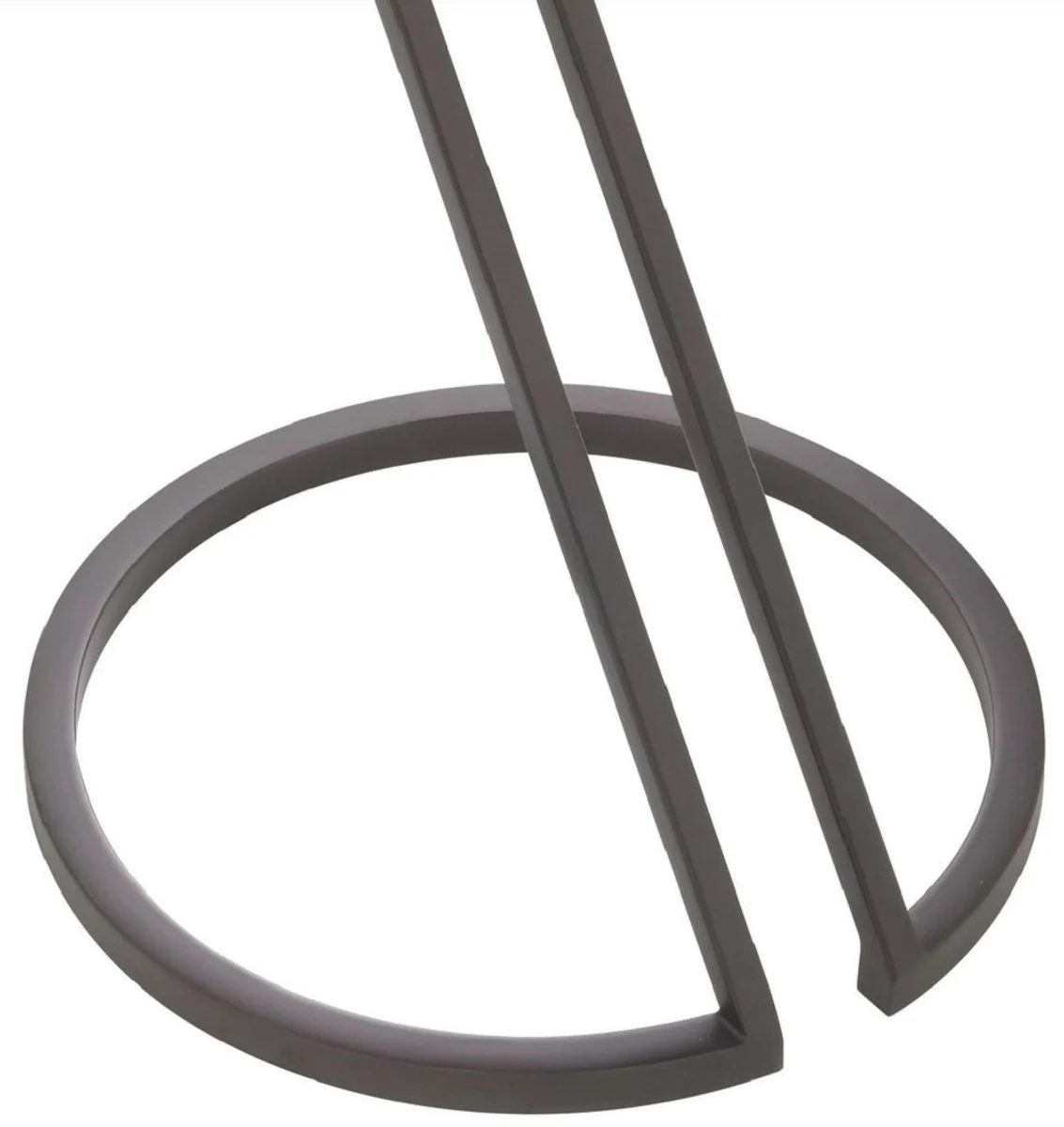 Luxury side table gunmetal / gray Ø 36 x H. 60 cm - stainless steel table with glass top - living room furniture - luxury furniture - luxury furnishings - luxury interior