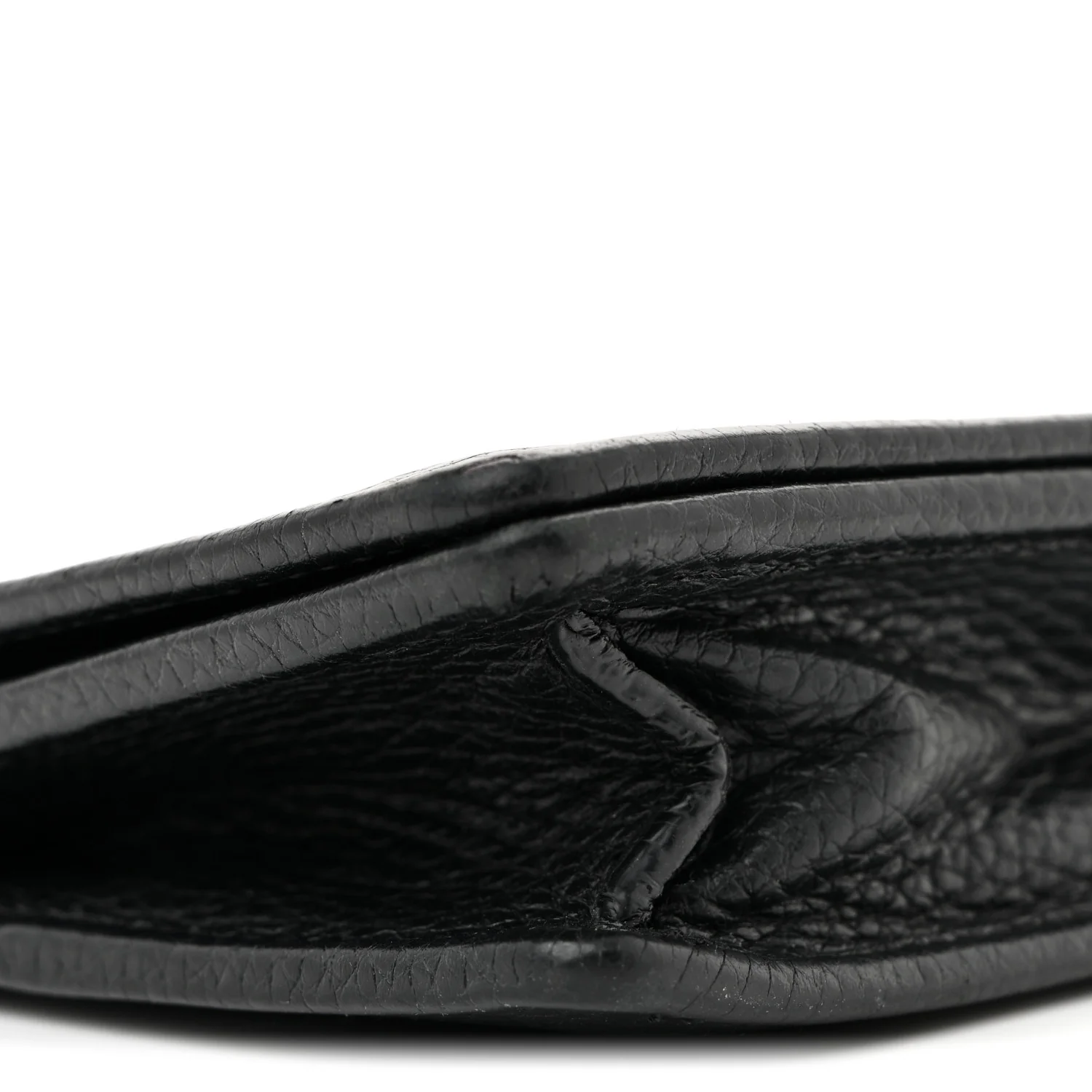 Pebbled Calfskin Soho Wallet On Chain Black - Top Club