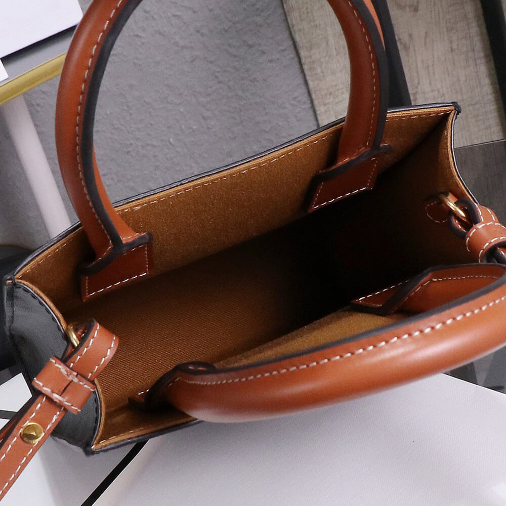 CELINE Mini Vertical Cabas IN Triomphe Canvas with Celine print - Top Club