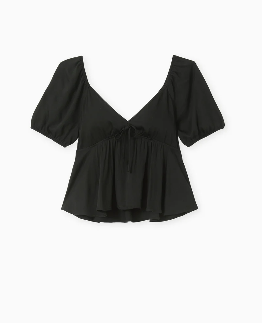 Pimkie Blouse encolure V avec nœud