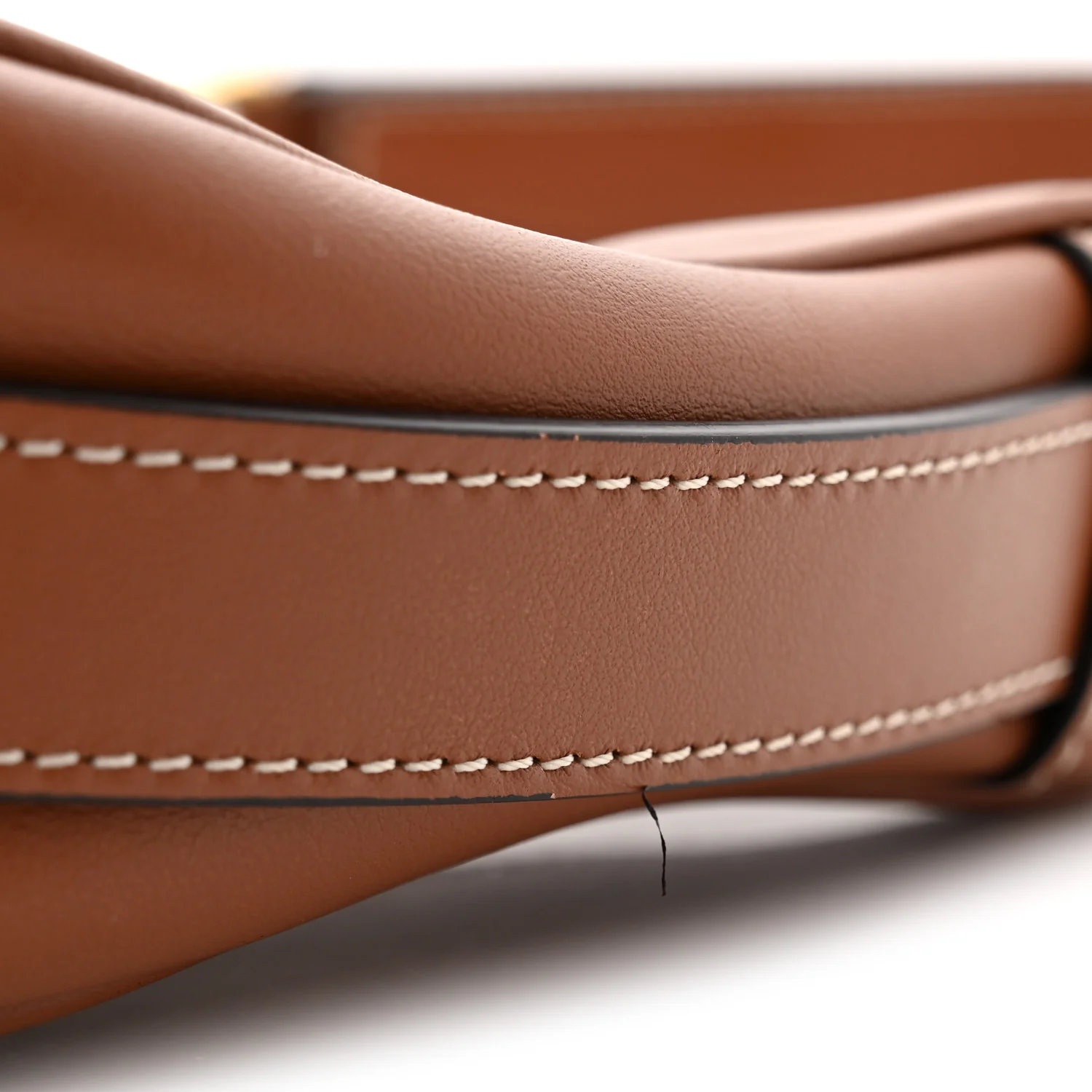 Smooth Calfskin Medium Strap Ava Shoulder Bag Tan - Top Club