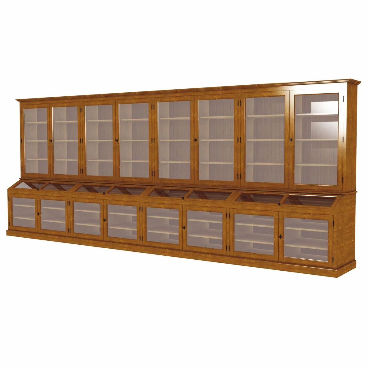 Country house style solid wood bar cabinet brown 600 cm - bar furniture