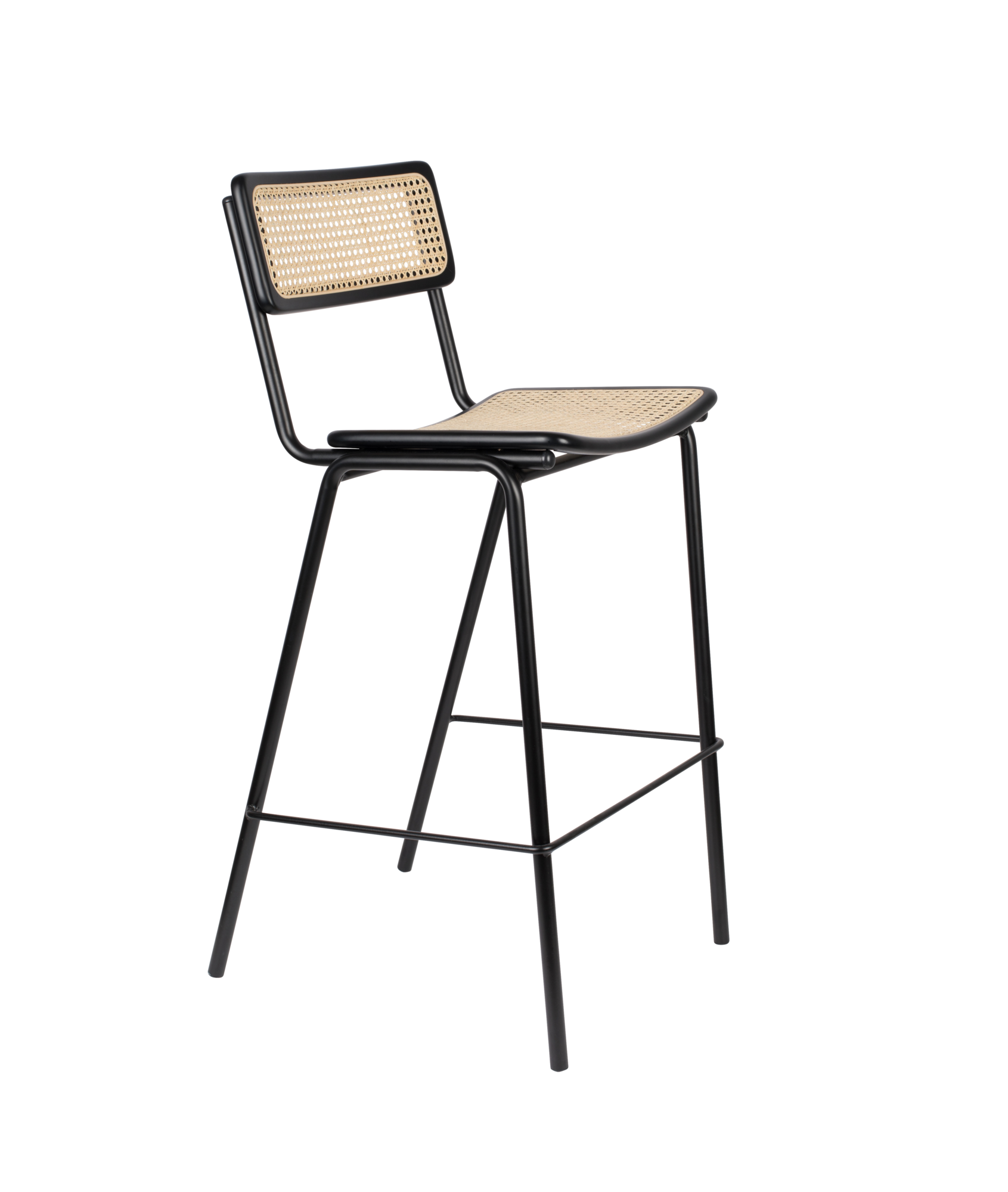 Barkruk Jort (zithoogte 77,50 cm) zwart/naturel