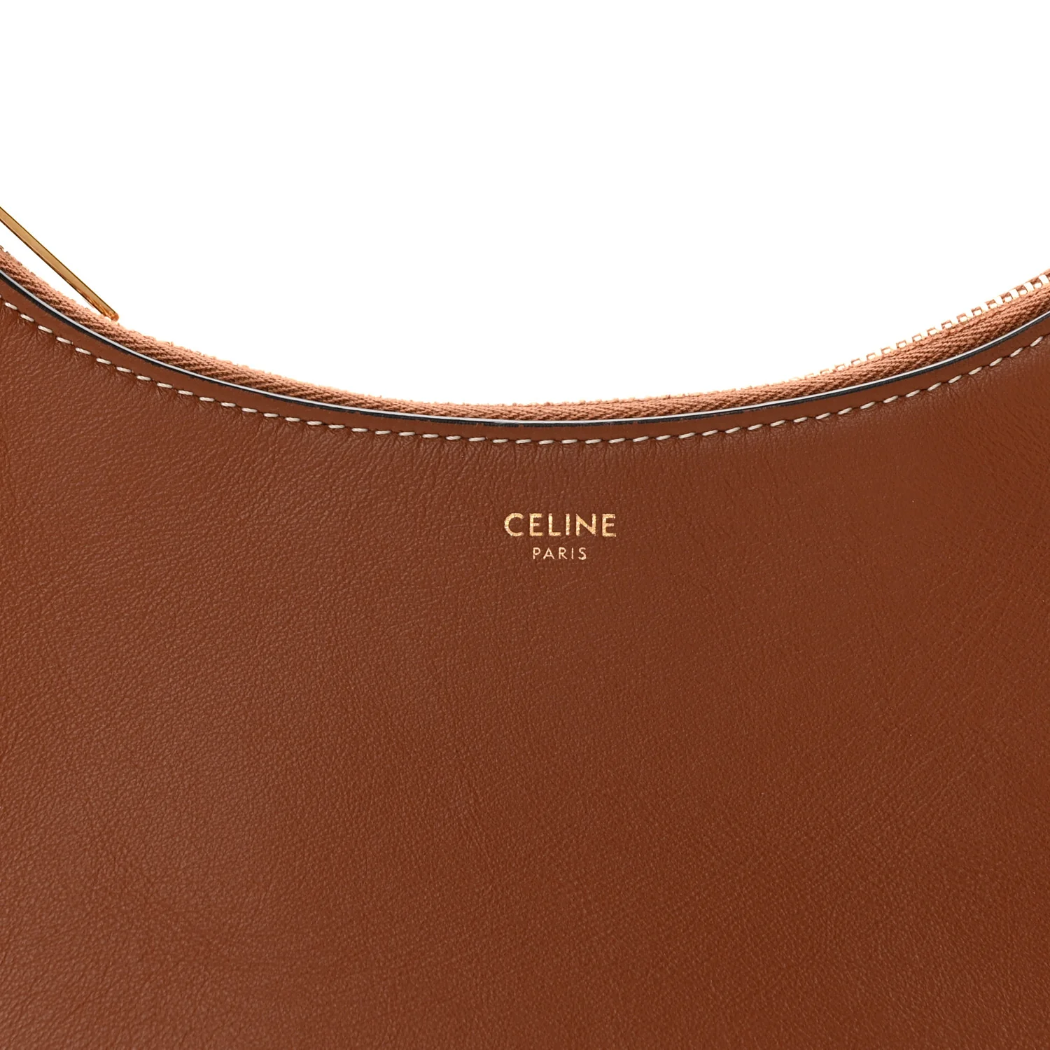 Smooth Calfskin Medium Strap Ava Shoulder Bag Tan - Top Club