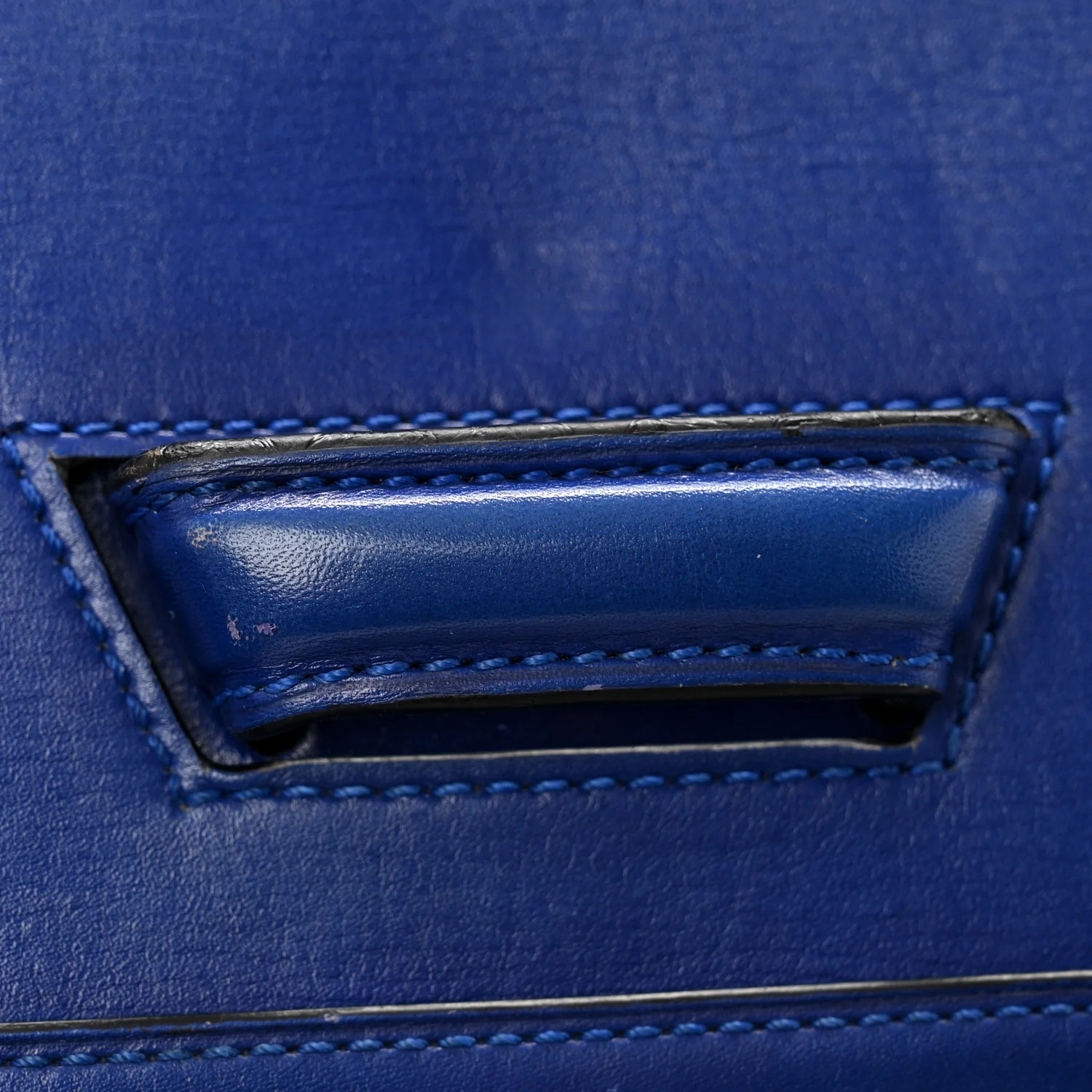 Calfskin Small Barcelona Shoulder Bag Royal Blue - Top Club