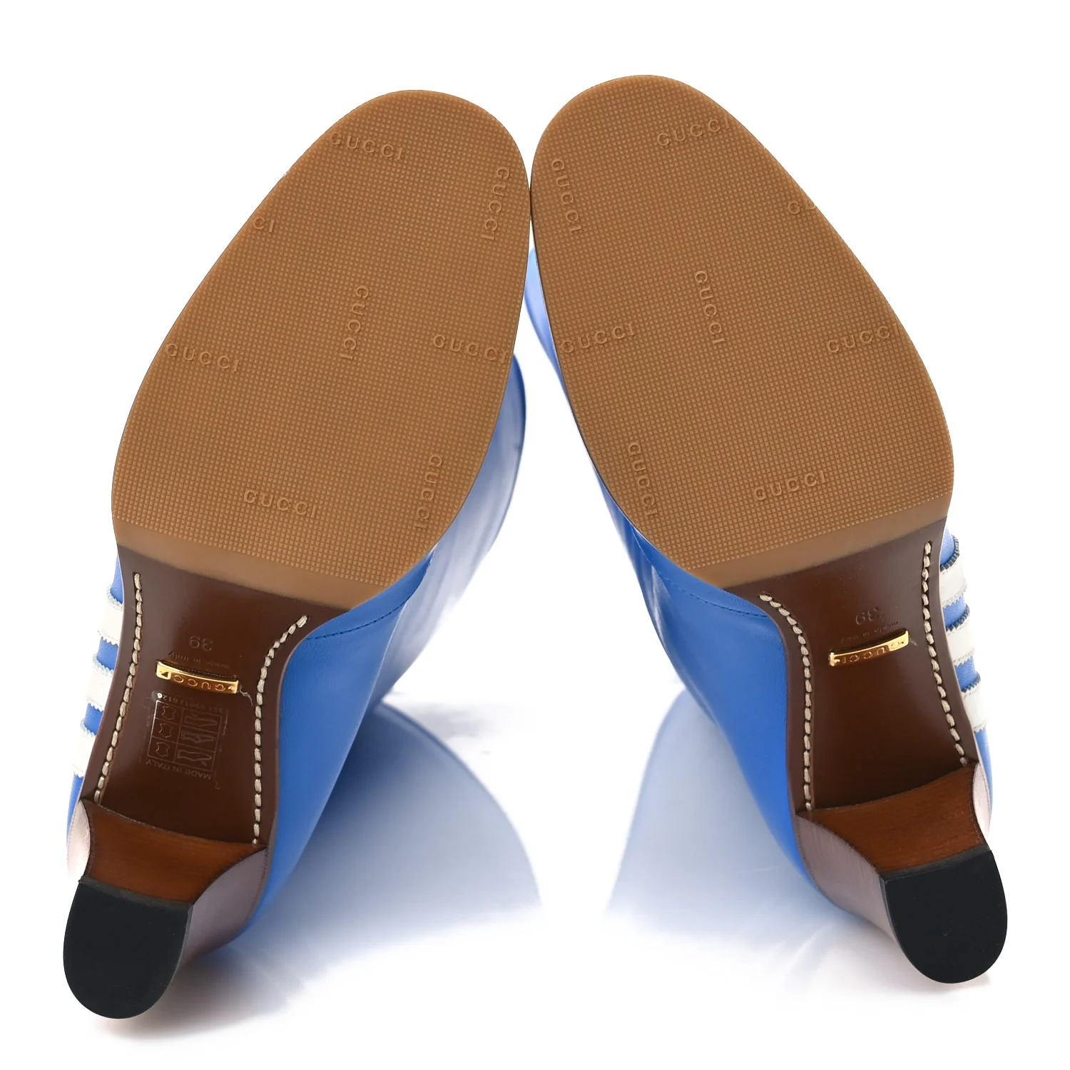 X ADIDAS Calfskin Elizabeth Knee Boots 39 Blue - Top Club