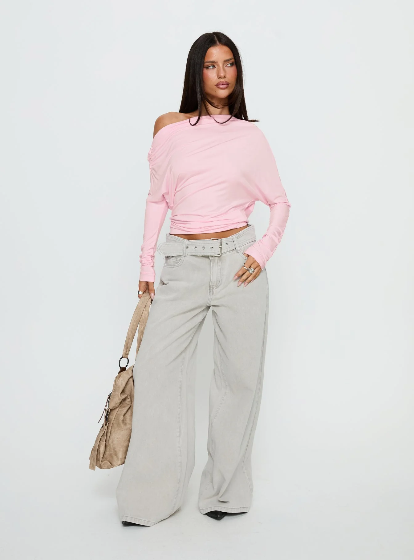 Party Hour Off Shoulder Top Pink