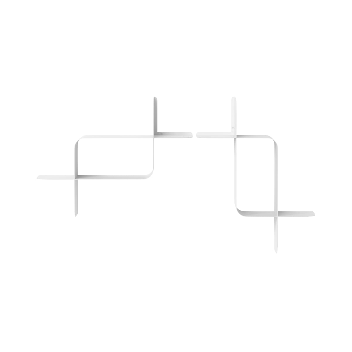 Wandplank Montage metaal wit - set van 2