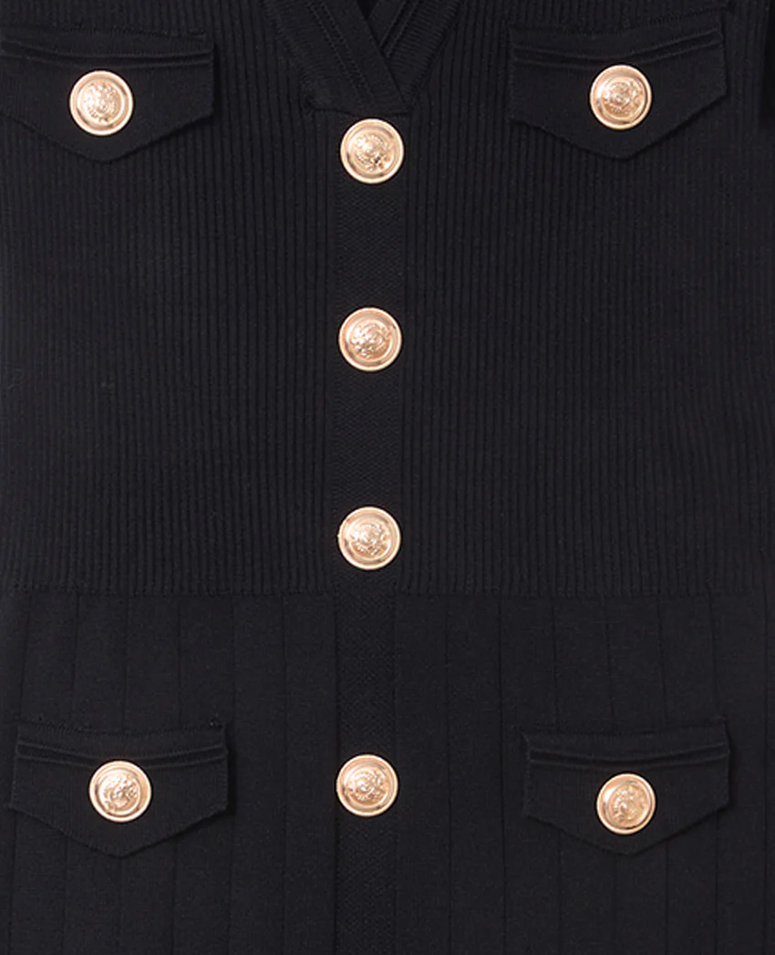 Pimkie Robe longue en maille avec boutons dorés