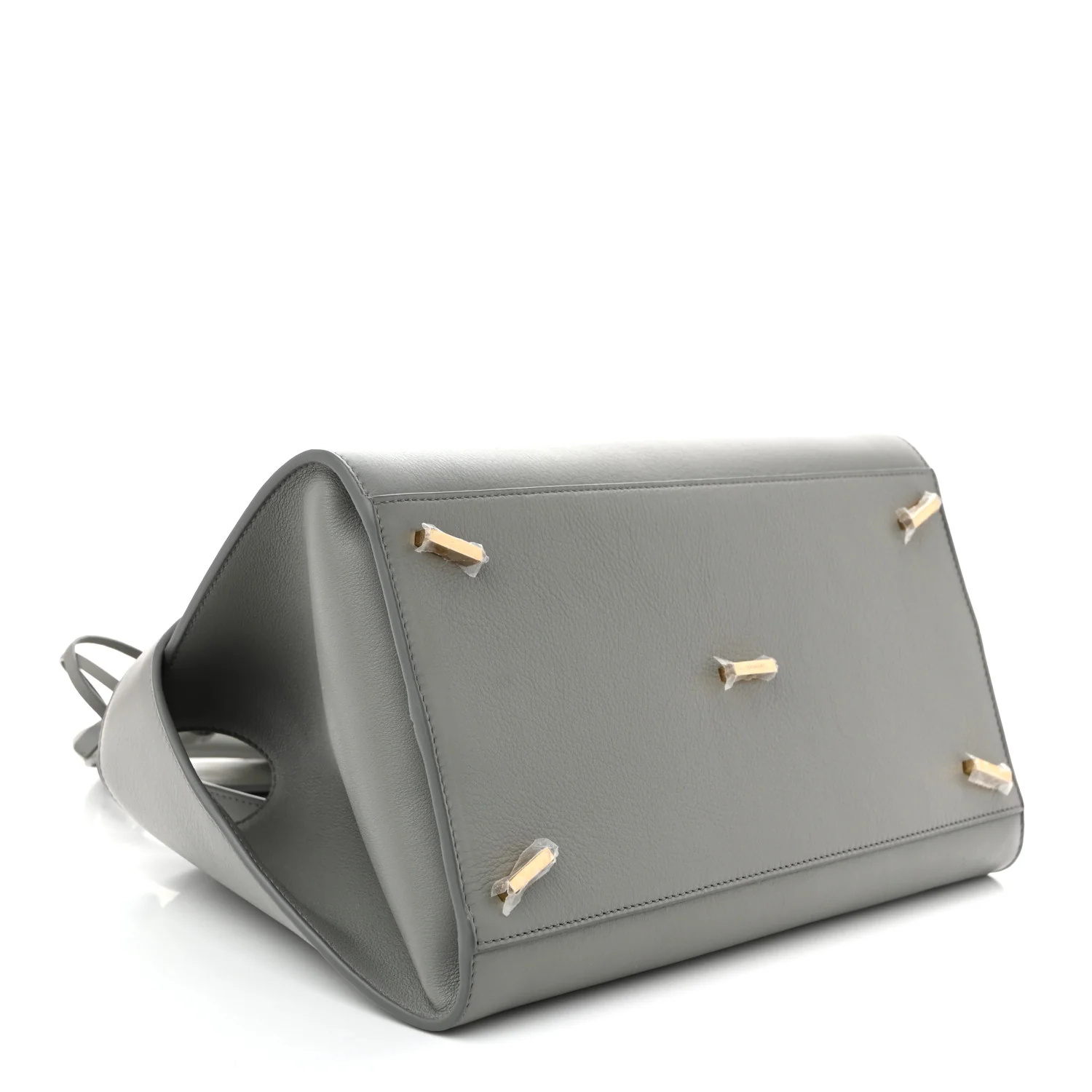 Calfskin Small Hug Bag Ash Grey - Top Club