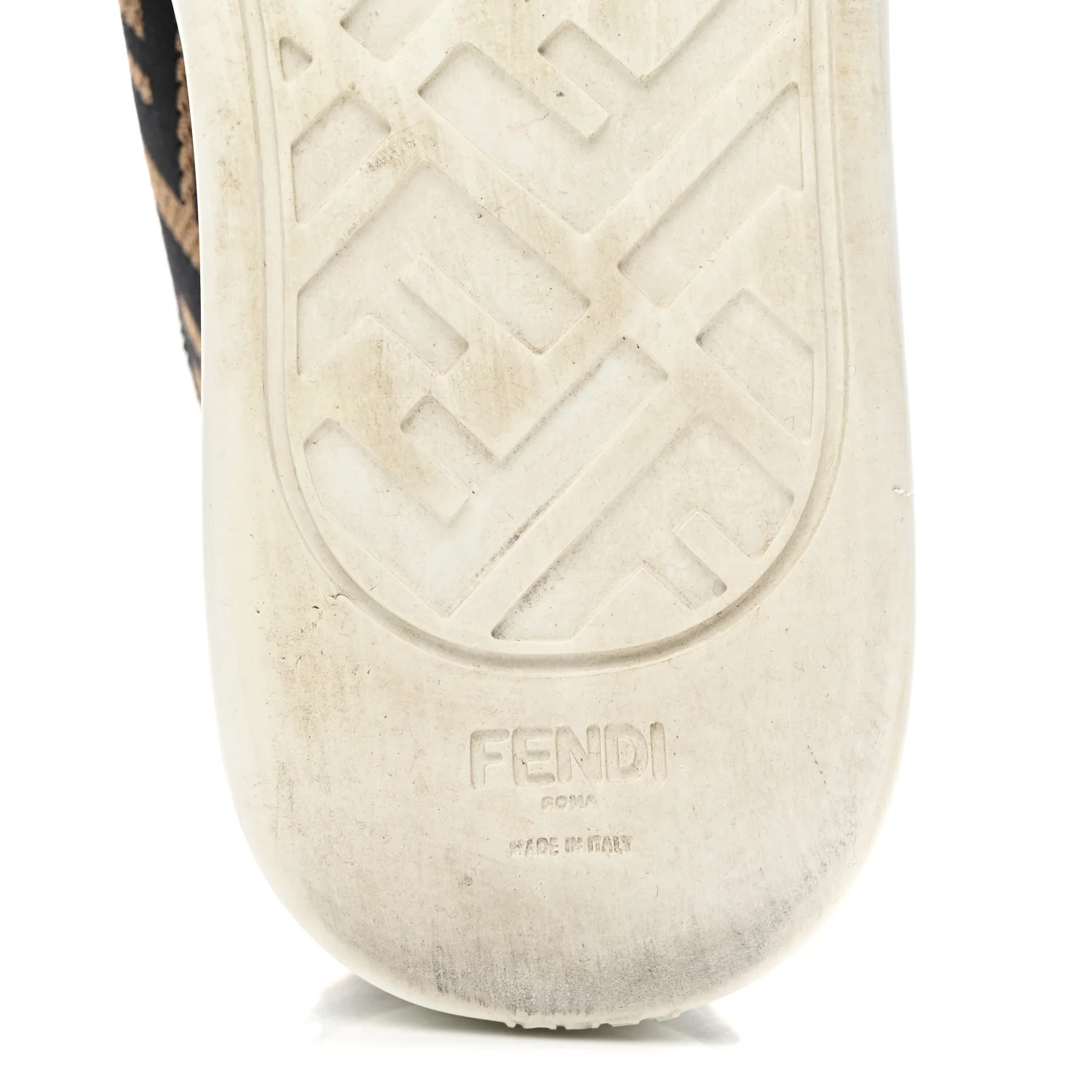Fabric FF Micro-Perforated Rise Low Top Sneakers 36 Tobacco Black - Top Club