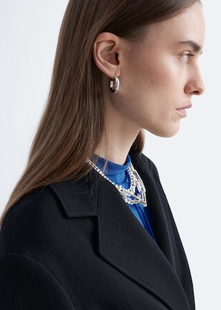 & Other Stories WOOL TIE-BELT BLAZER