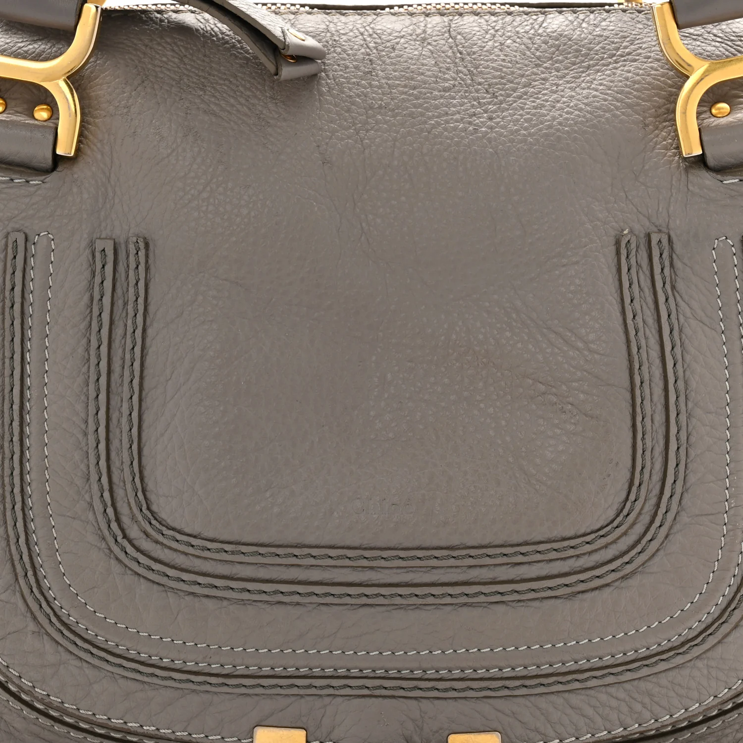 Calfskin Medium Marcie Satchel Cashmere Grey - Top Club