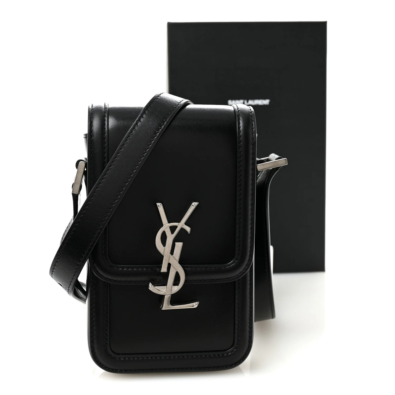 Smooth Calfskin Mini Solferino Satchel Black - Top Club