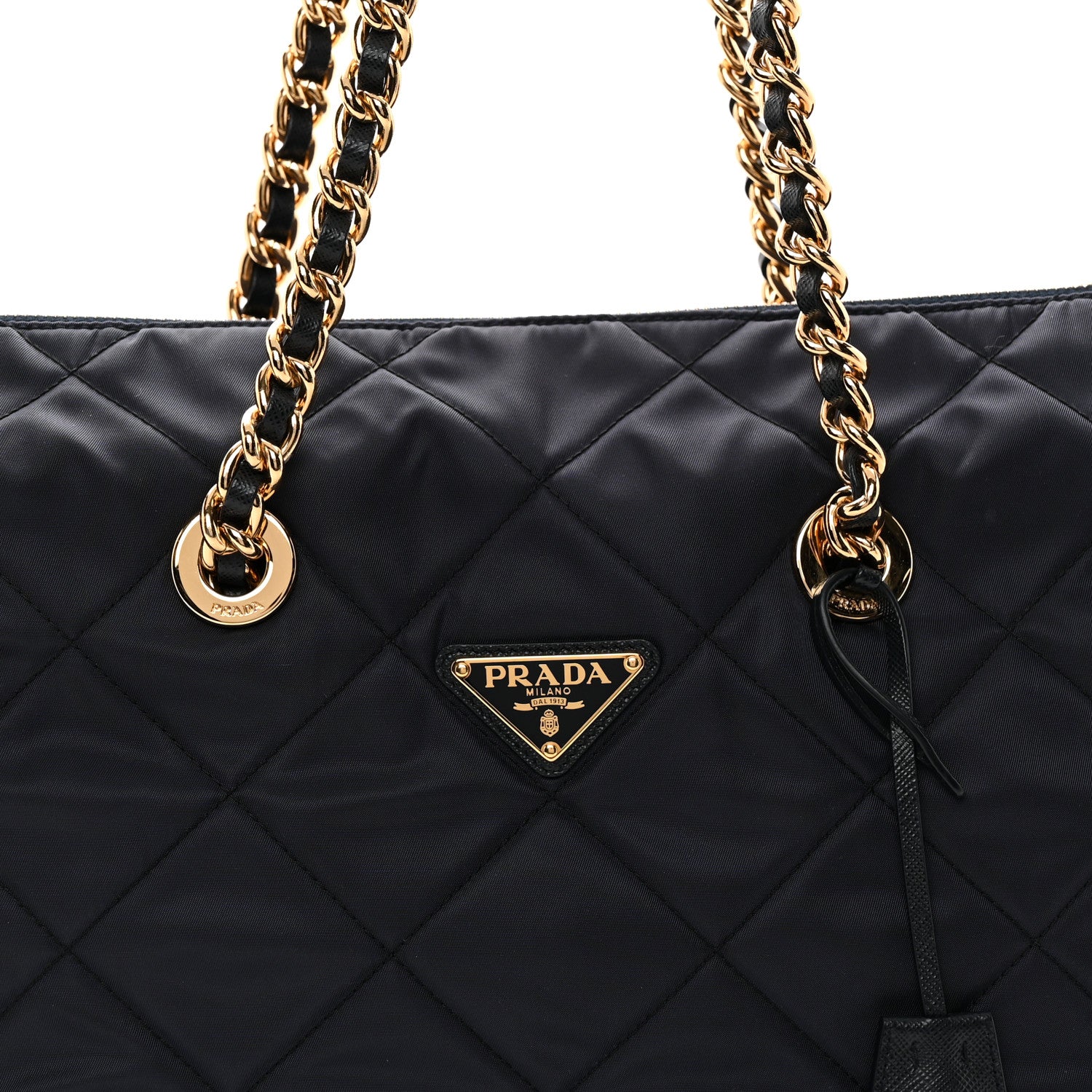 Nylon Tessuto Impuntu Quilted Tote Baltico - Top Club